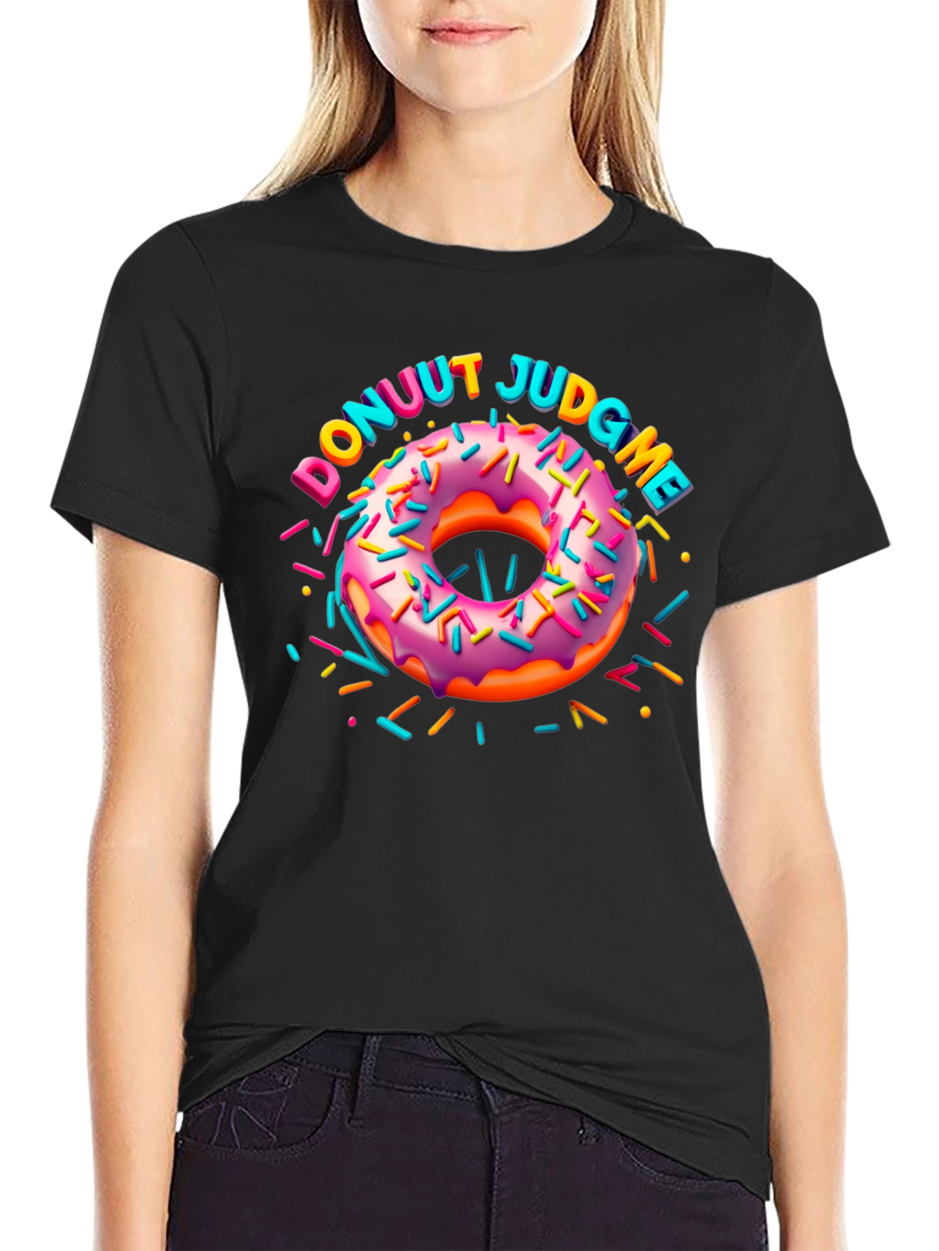 Donuut Judge Me Novelty Graphic T-Shirt