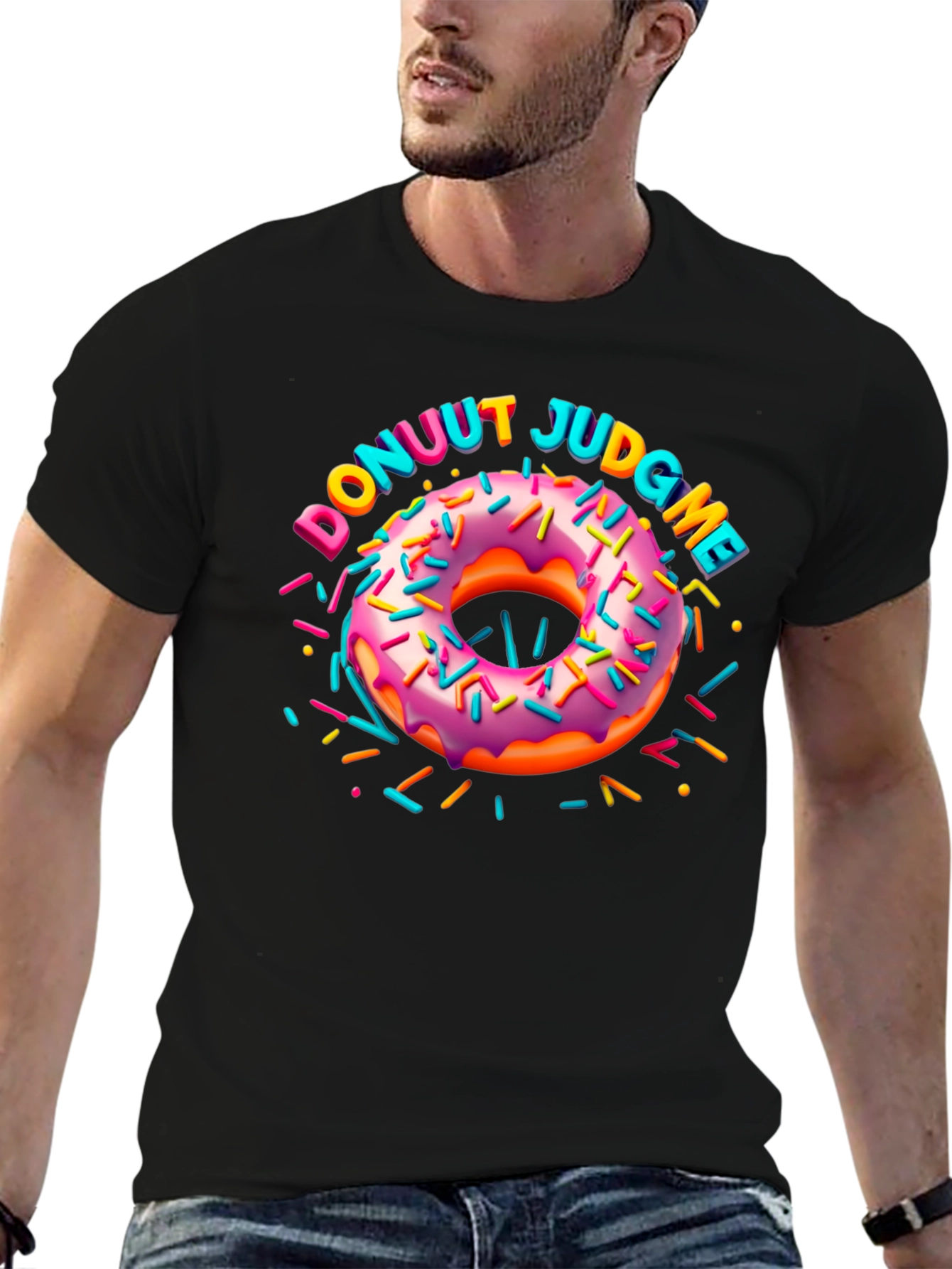Donuut Judge Me Novelty Graphic T-Shirt