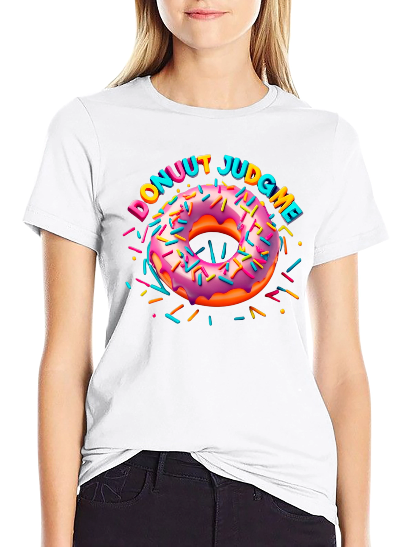 Donuut Judge Me Novelty Graphic T-Shirt
