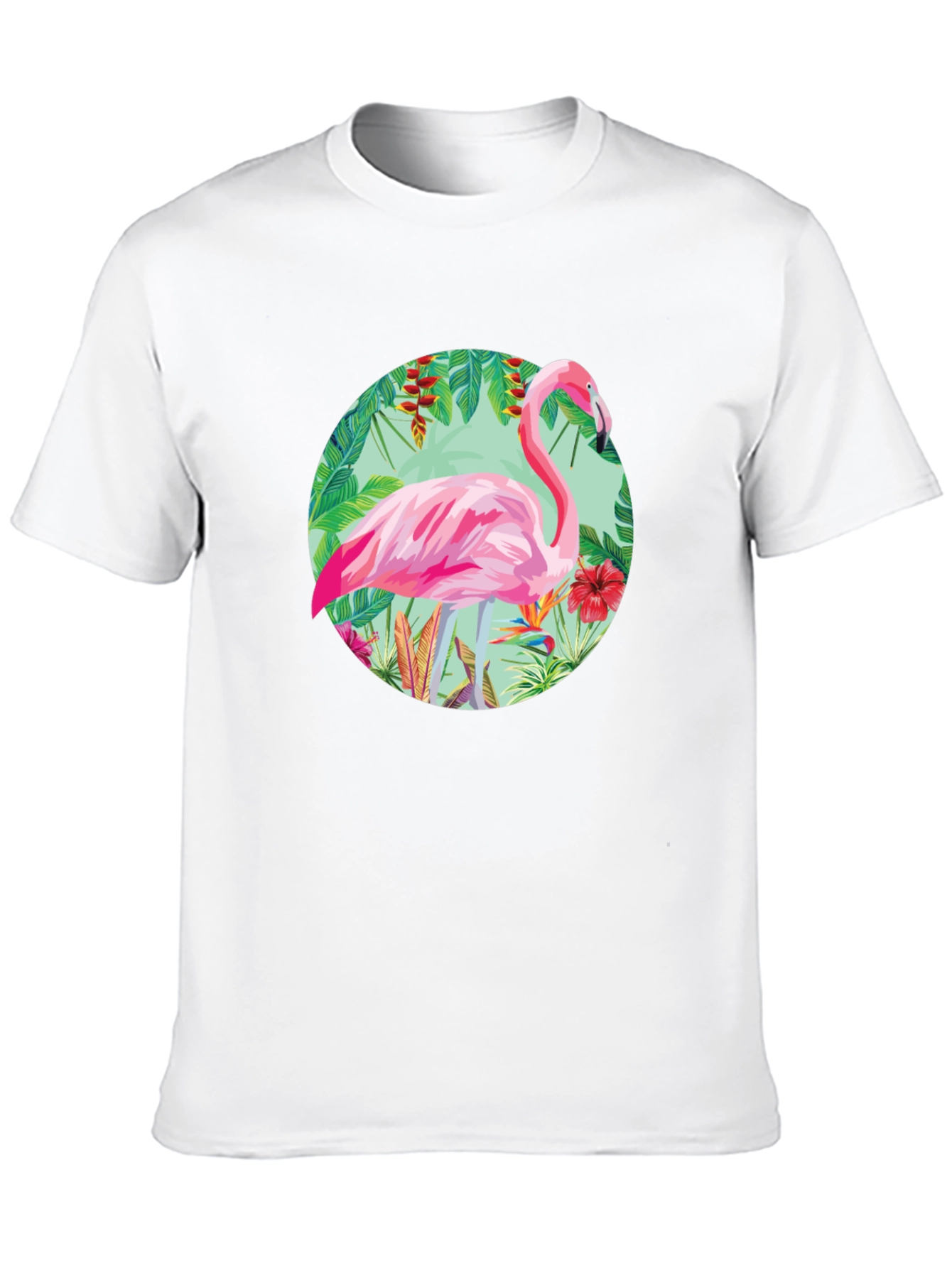Tropical Flamingo Graphic Tee - Stylish Mens T-Shirt