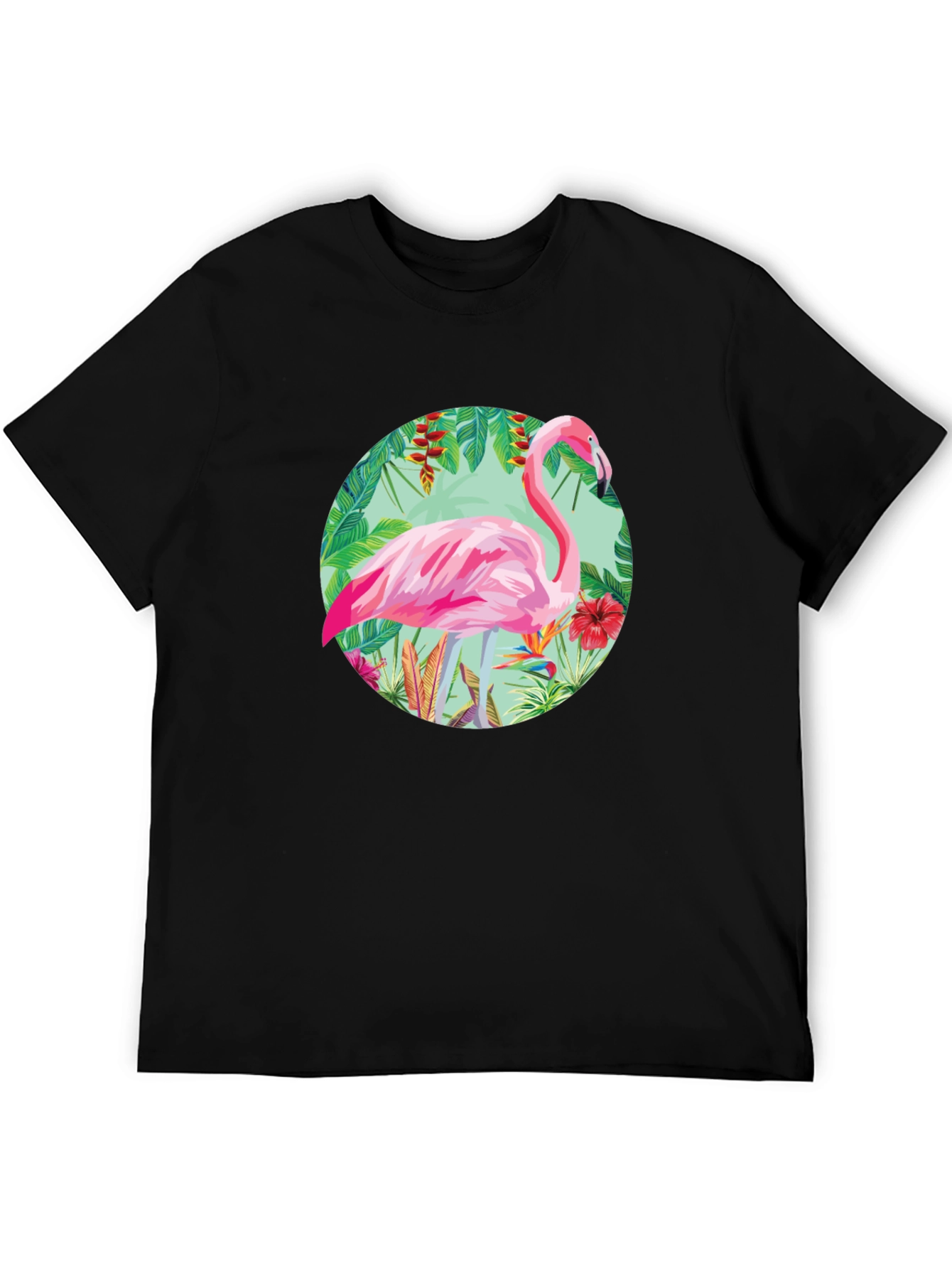 Tropical Flamingo Graphic Tee - Stylish Mens T-Shirt