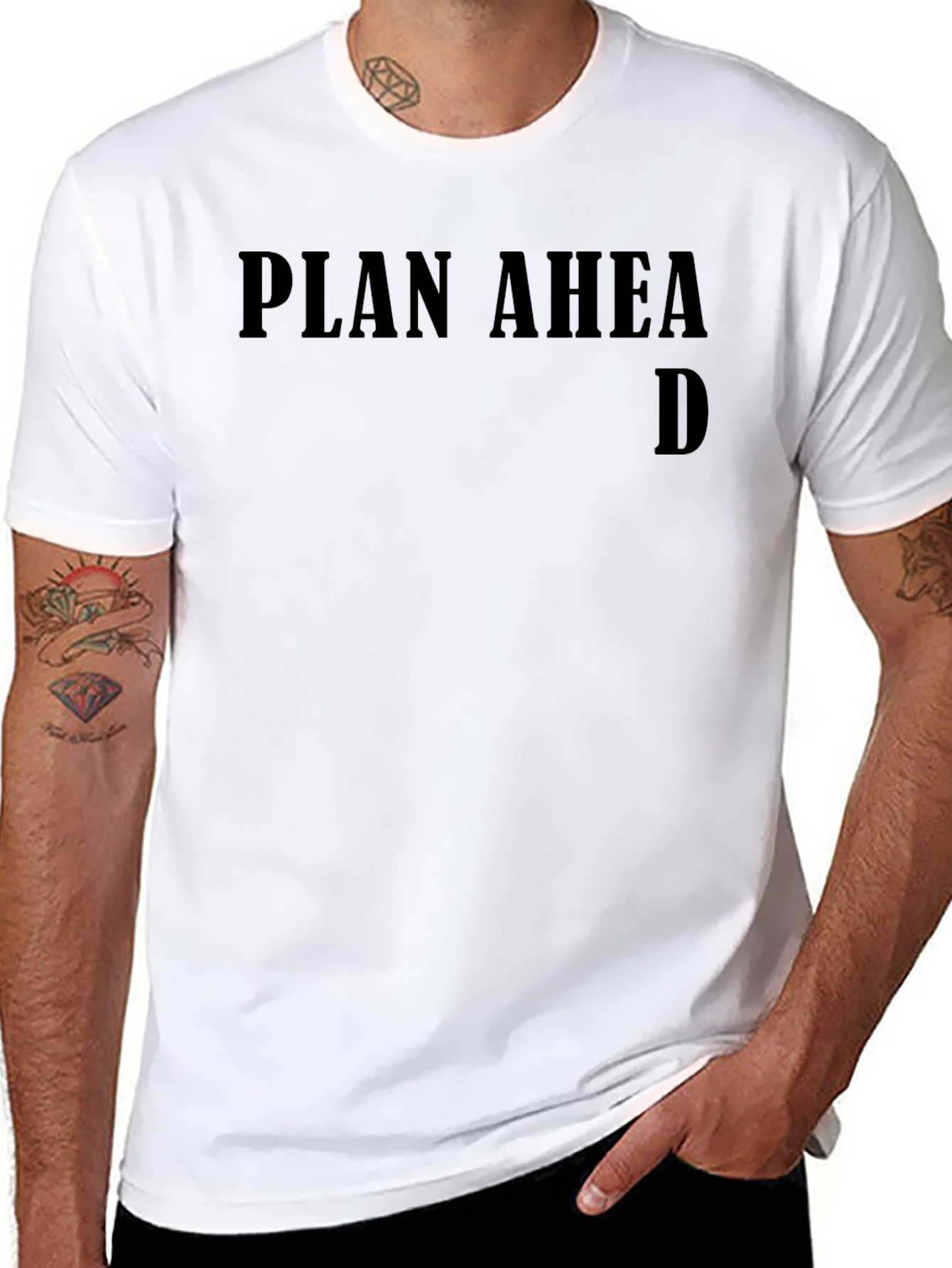 Plan Ahead Funny Graphic Tee - Black