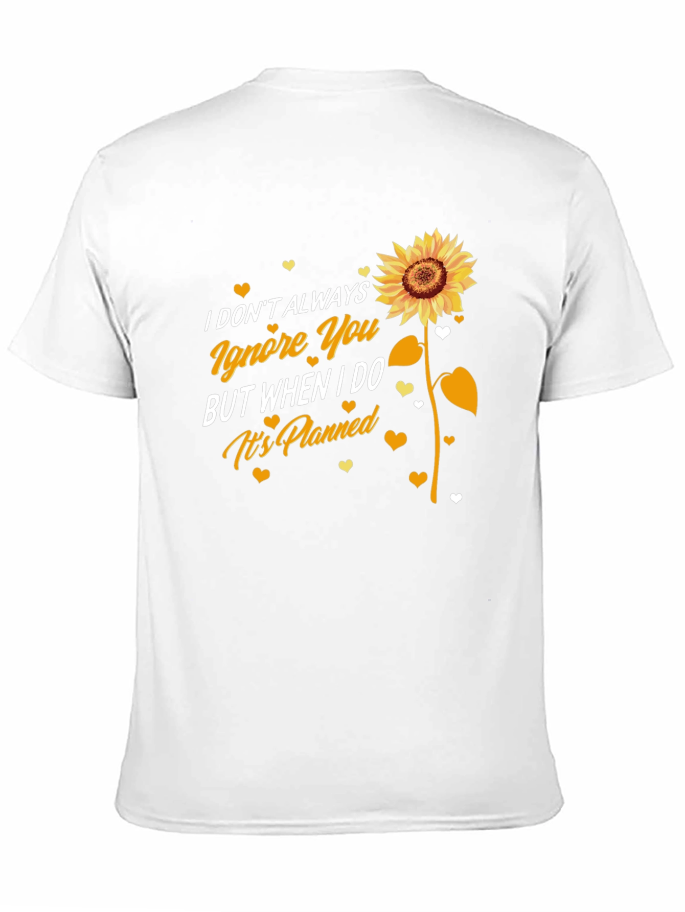 Sunflower Ignore You Black T-Shirt