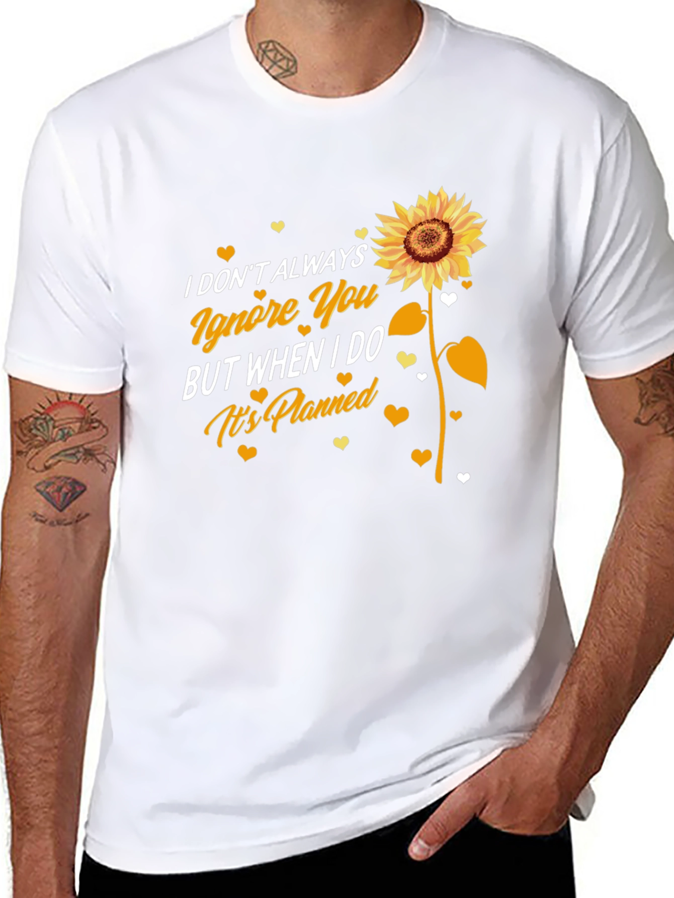 Sunflower Ignore You Black T-Shirt