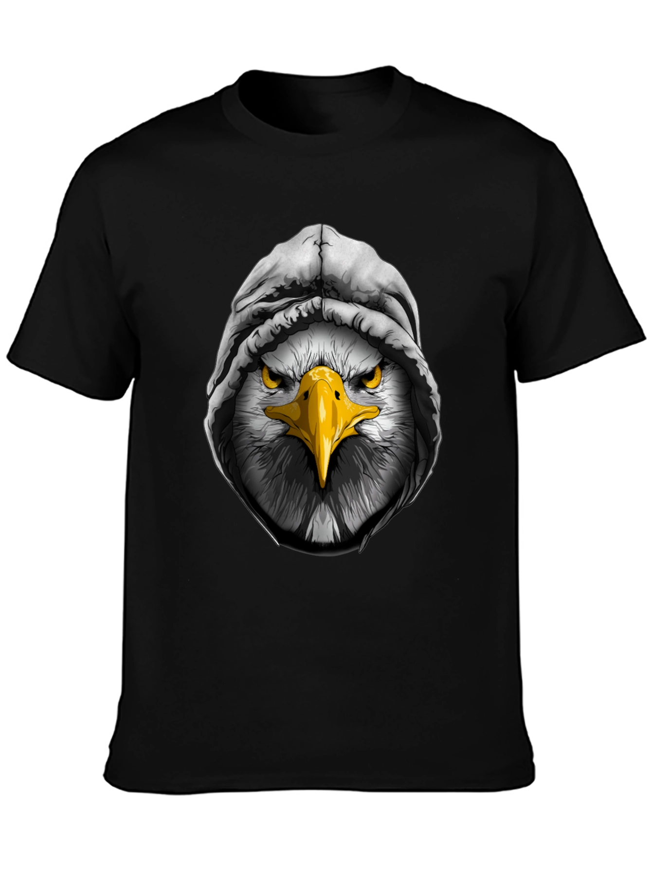 Eagle in Hoodie Graphic Tee - Cool Streetwear