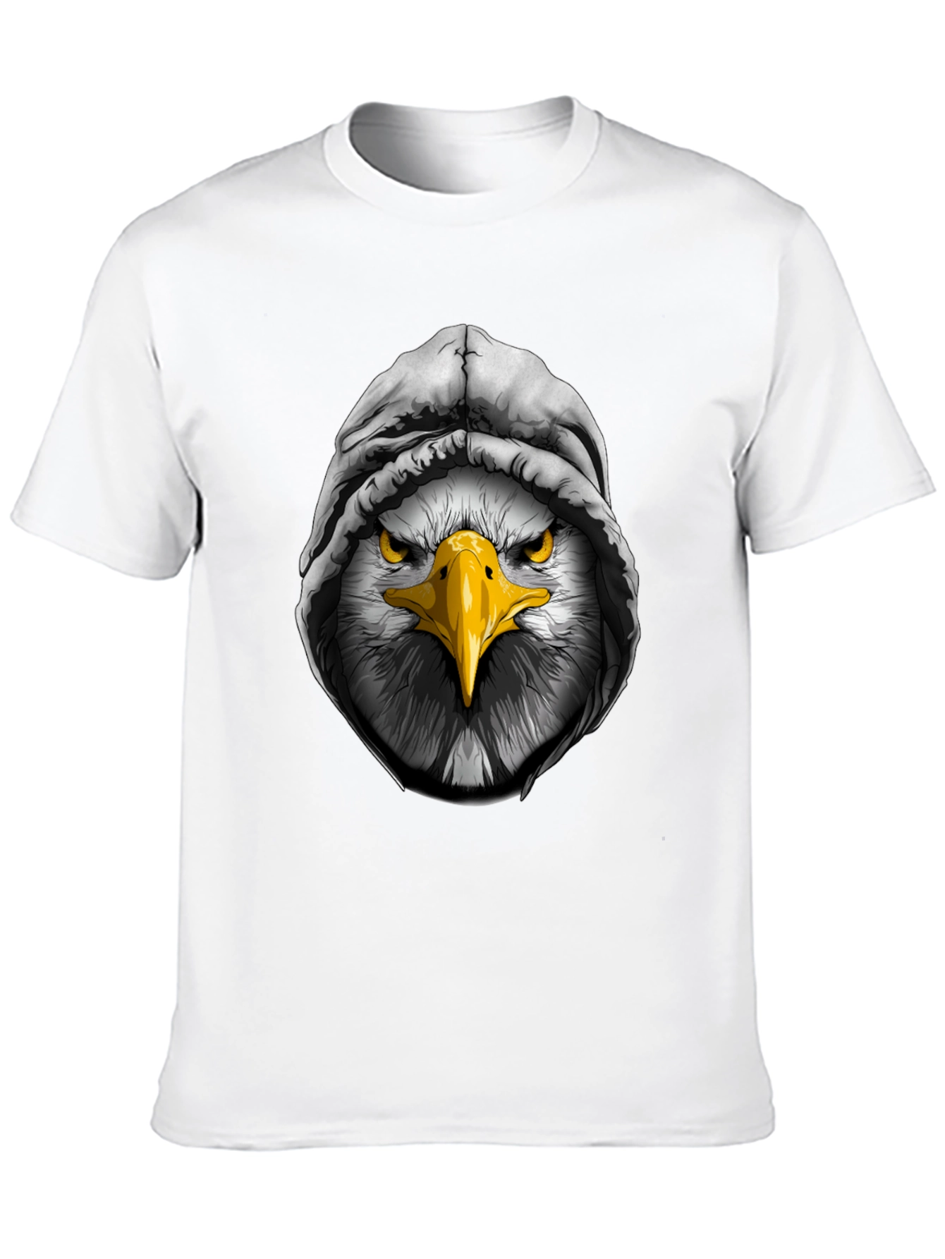 Eagle in Hoodie Graphic Tee - Cool Streetwear