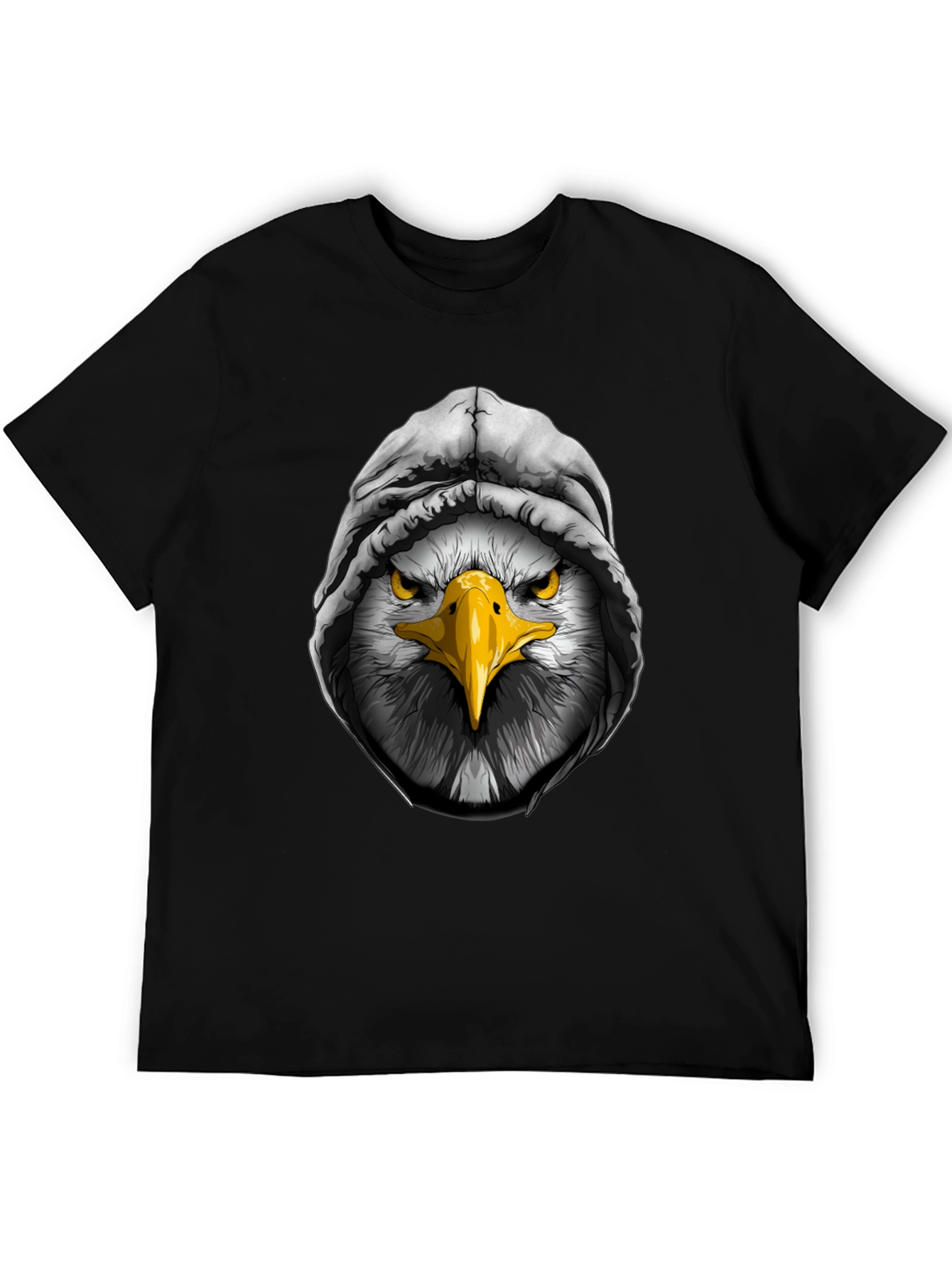 Eagle in Hoodie Graphic Tee - Cool Streetwear