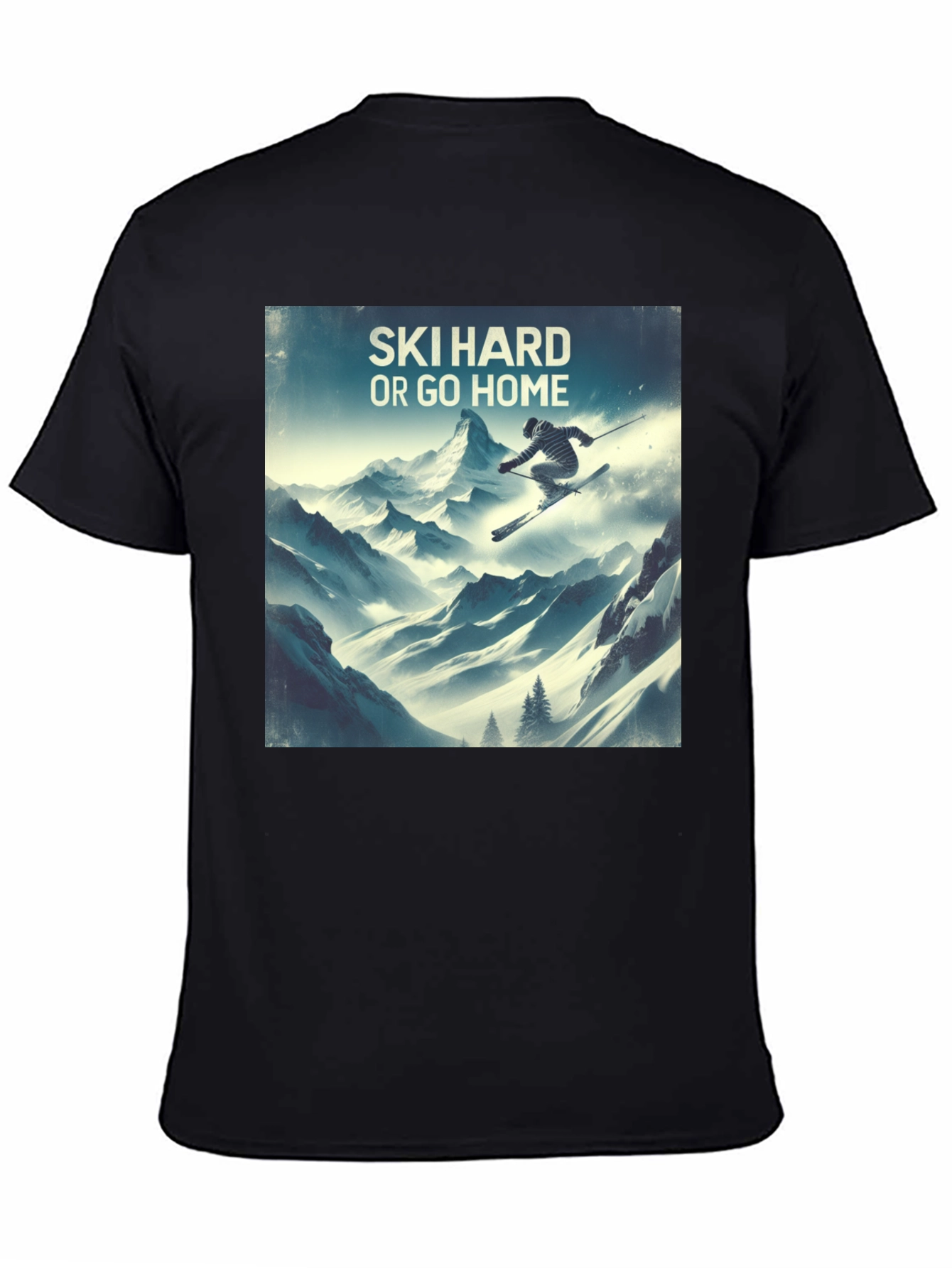 Ski Hard or Go Home Graphic T-Shirt