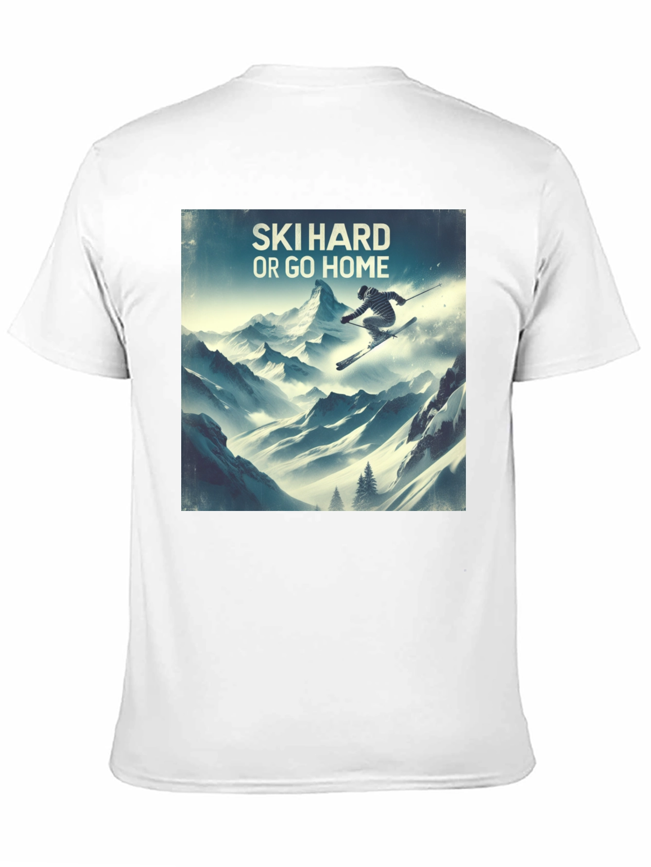 Ski Hard or Go Home Graphic T-Shirt