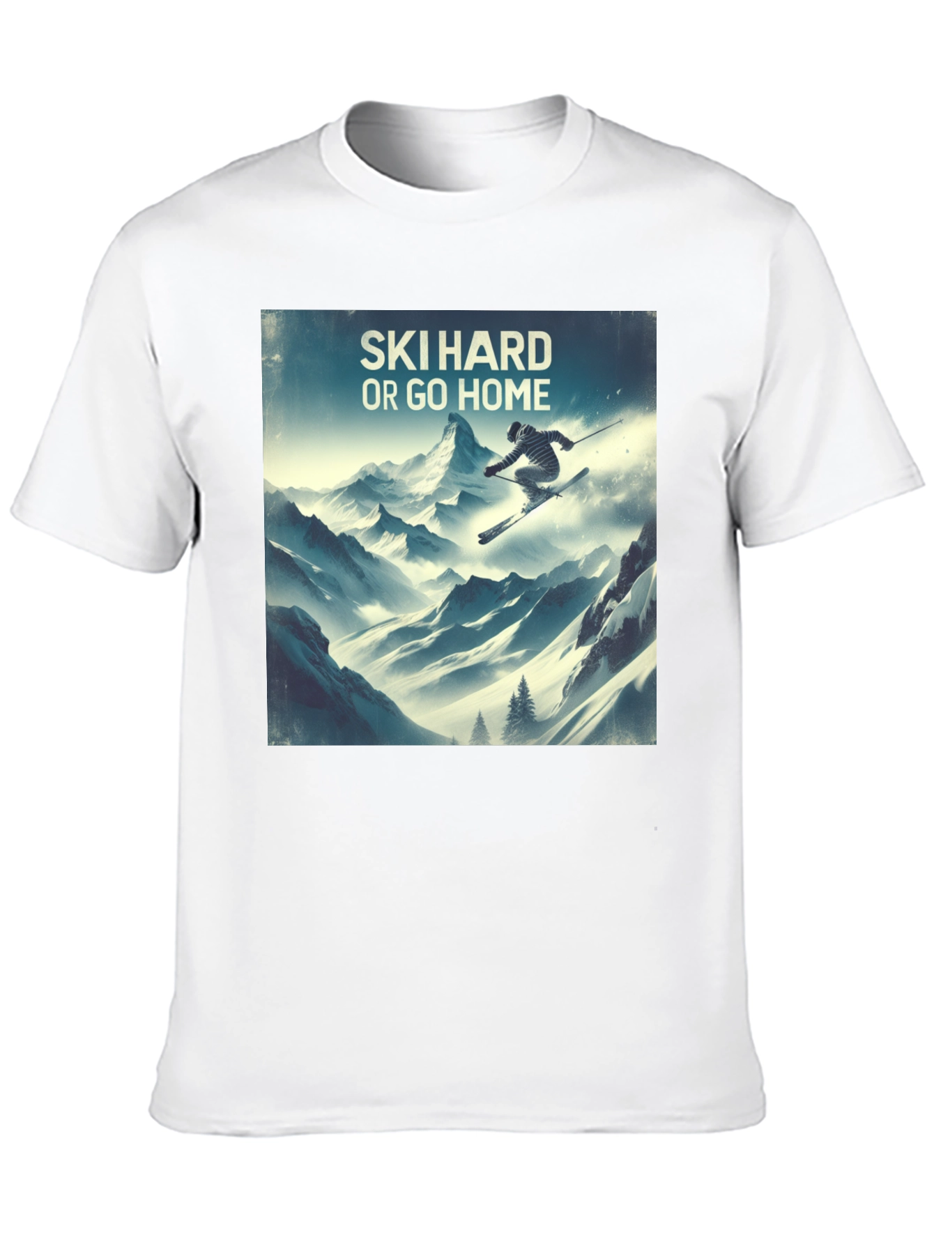 Ski Hard or Go Home Graphic T-Shirt