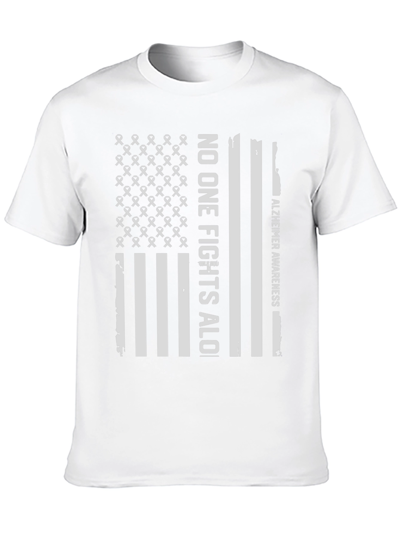 Alzheimer Awareness T-Shirt: No One Fights Alone