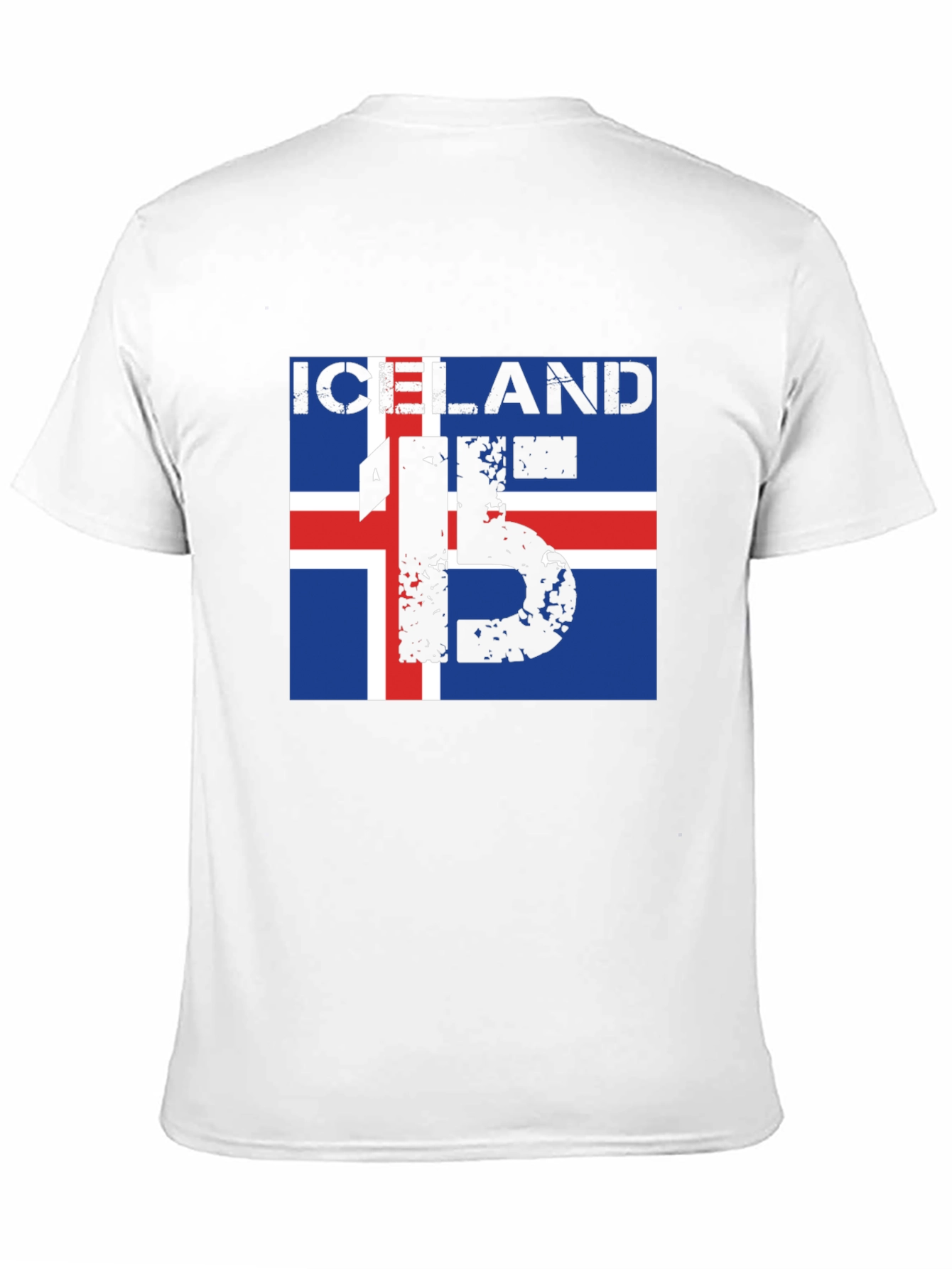 Iceland Flag & 15 Graphic Tee - Black