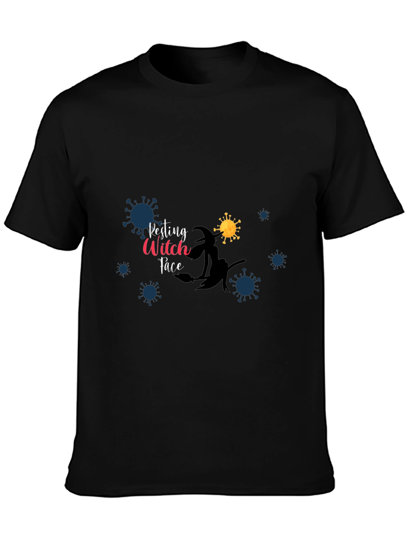 Witch Face Posting T-Shirt - Halloween Novelty Tee