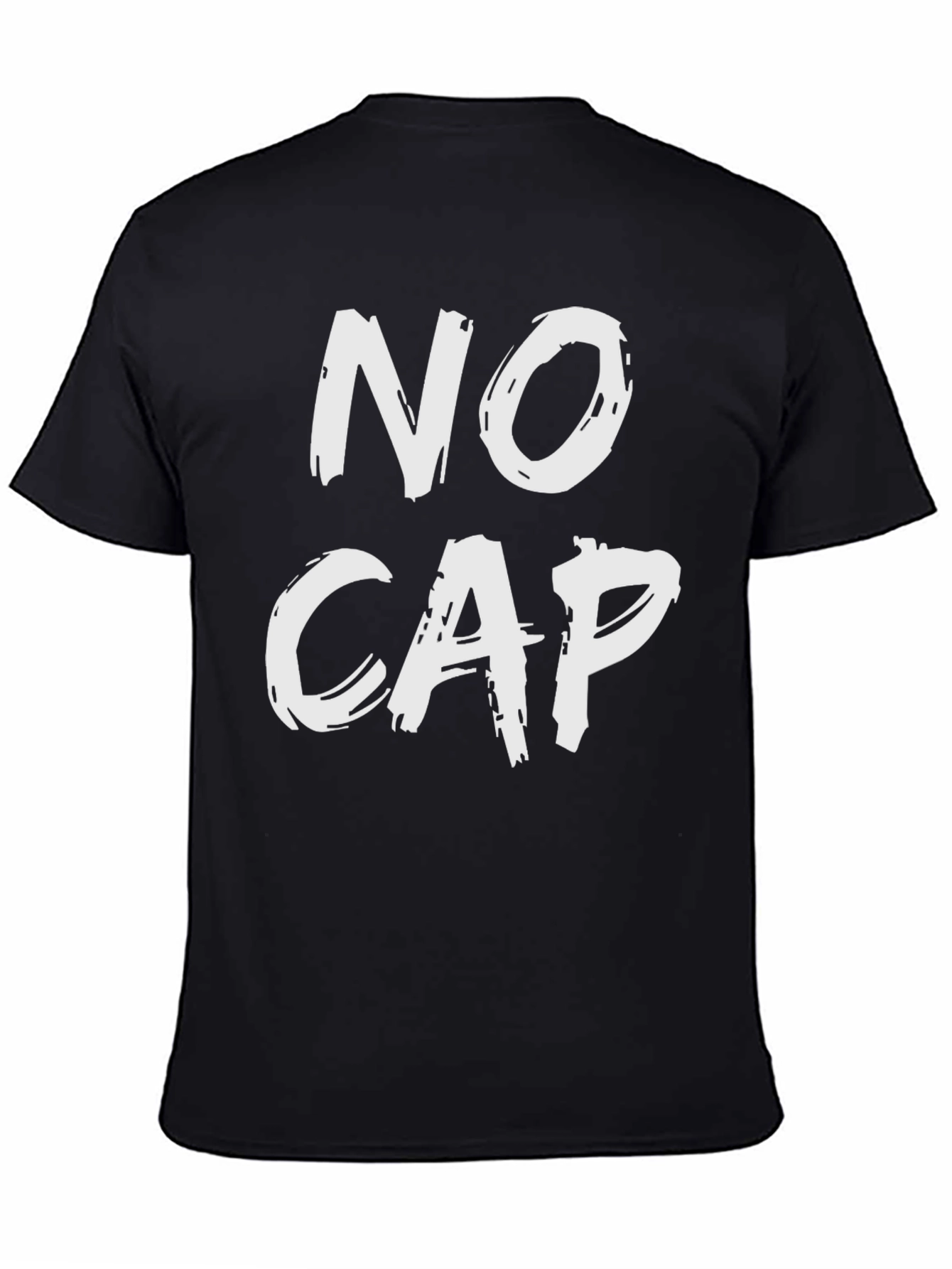 No Cap Graphic Tee - Casual Black T-Shirt