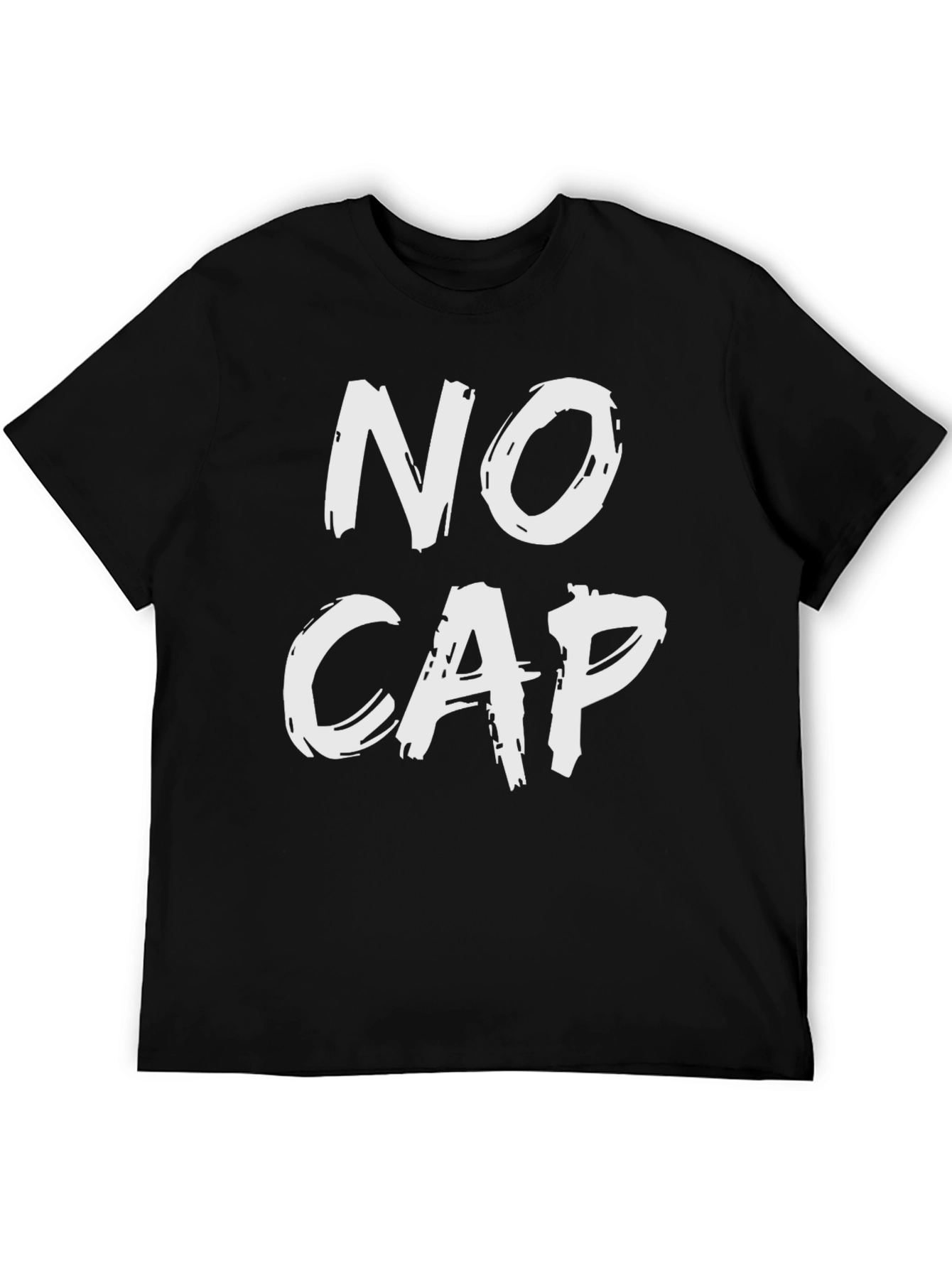 No Cap Graphic Tee - Casual Black T-Shirt