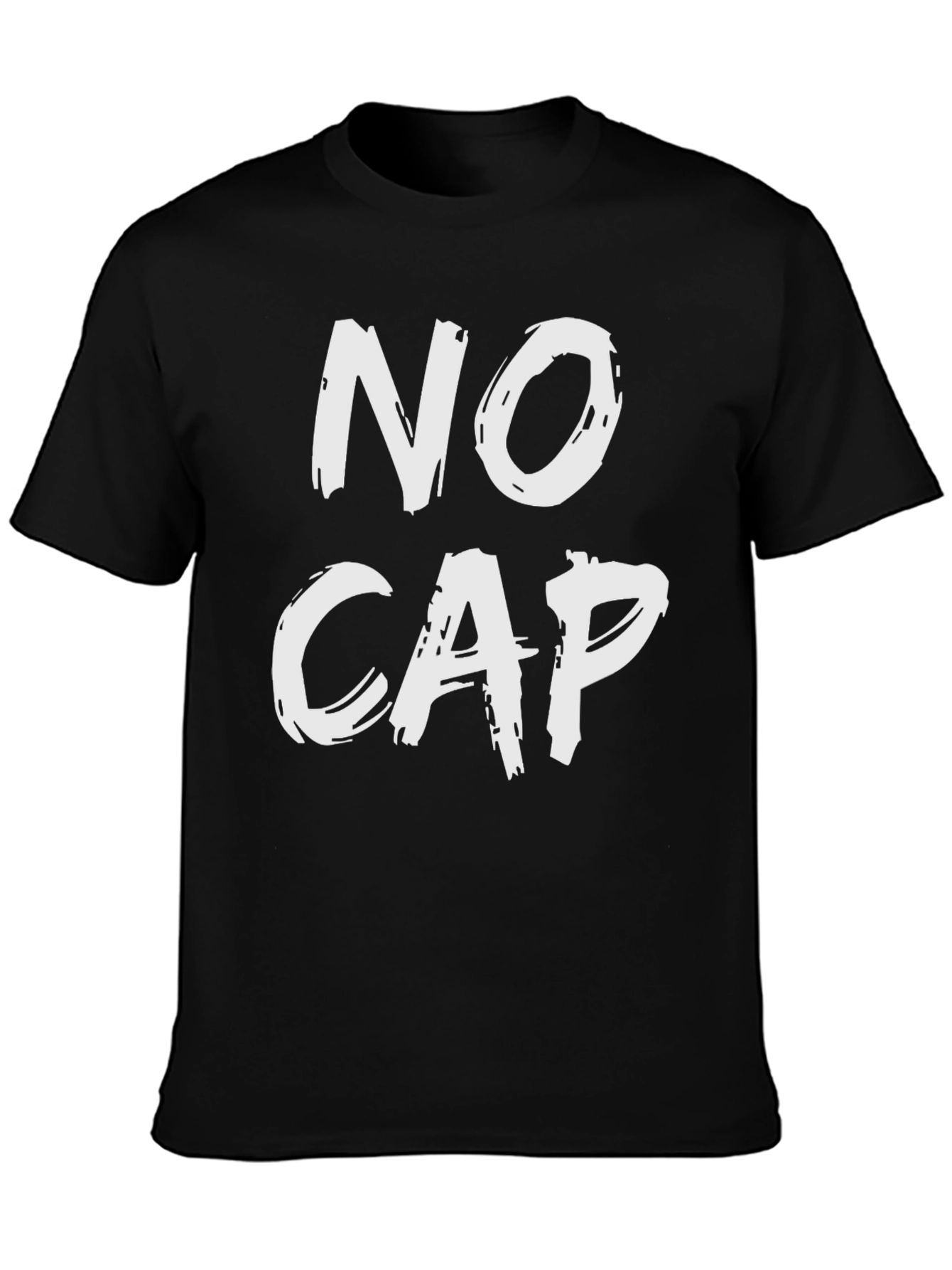 No Cap Graphic Tee - Casual Black T-Shirt