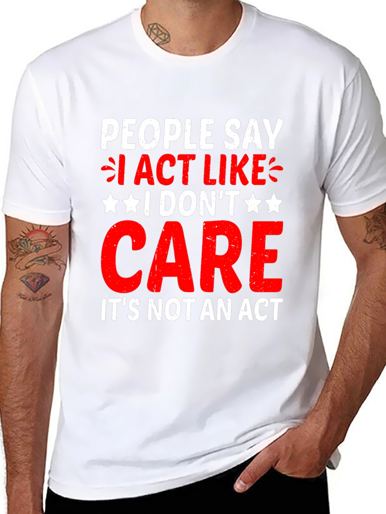 I Dont Care T-Shirt - Funny Sarcastic Graphic Tee