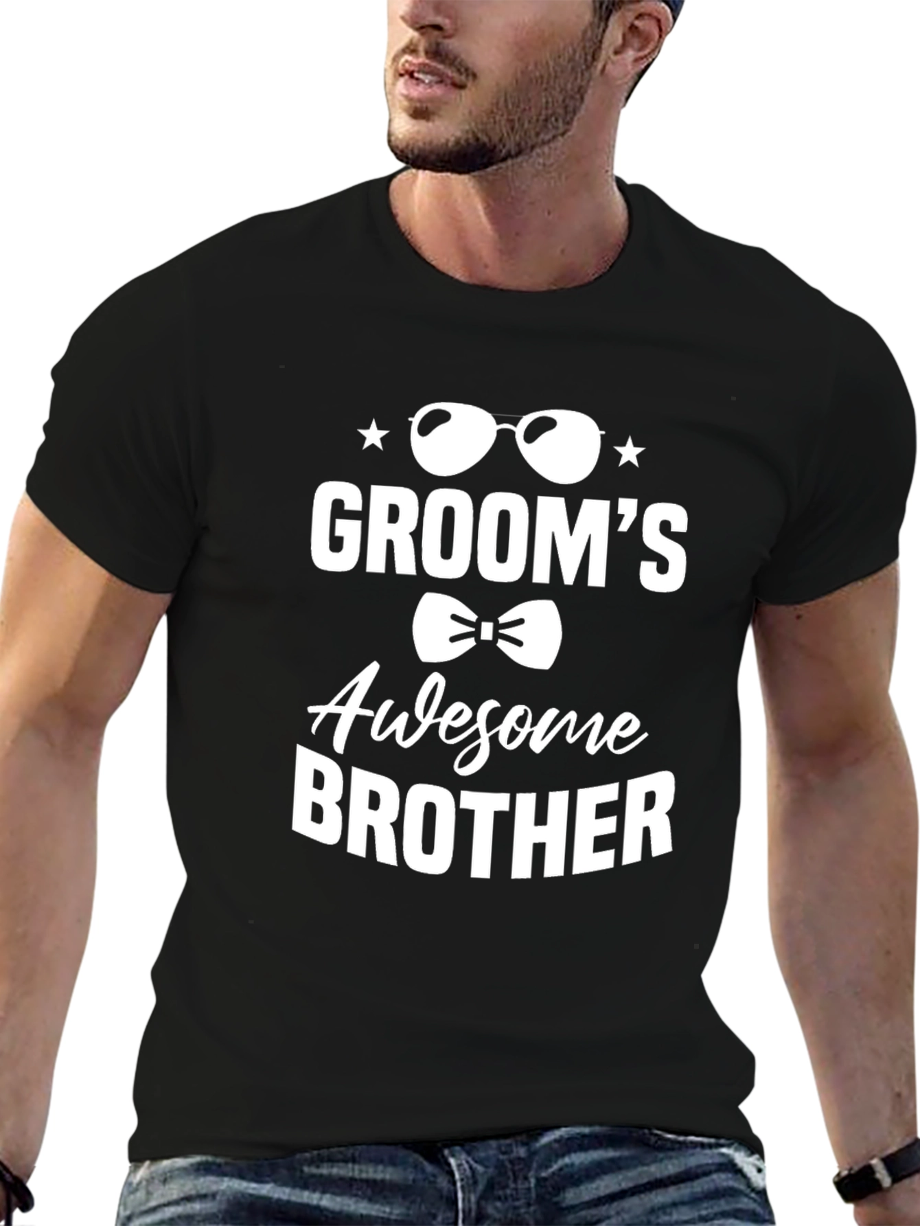 Grooms Awesome Brother T-Shirt Wedding Party