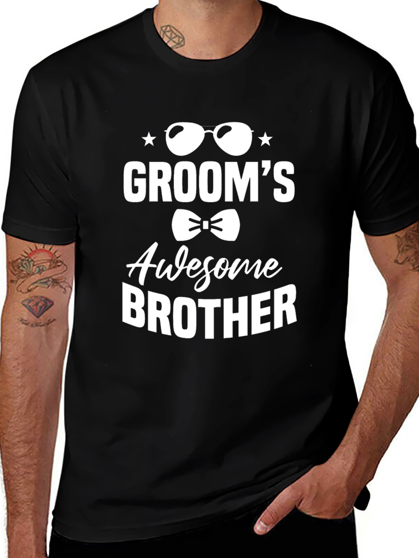 Grooms Awesome Brother T-Shirt Wedding Party