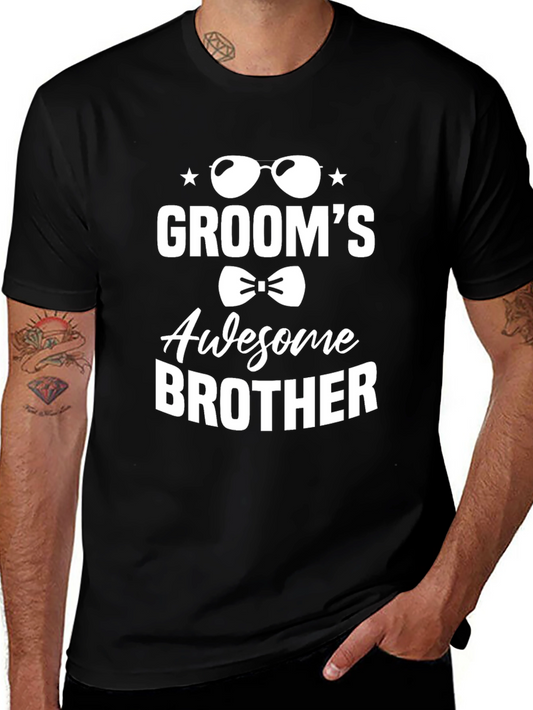 Grooms Awesome Brother T-Shirt Wedding Party