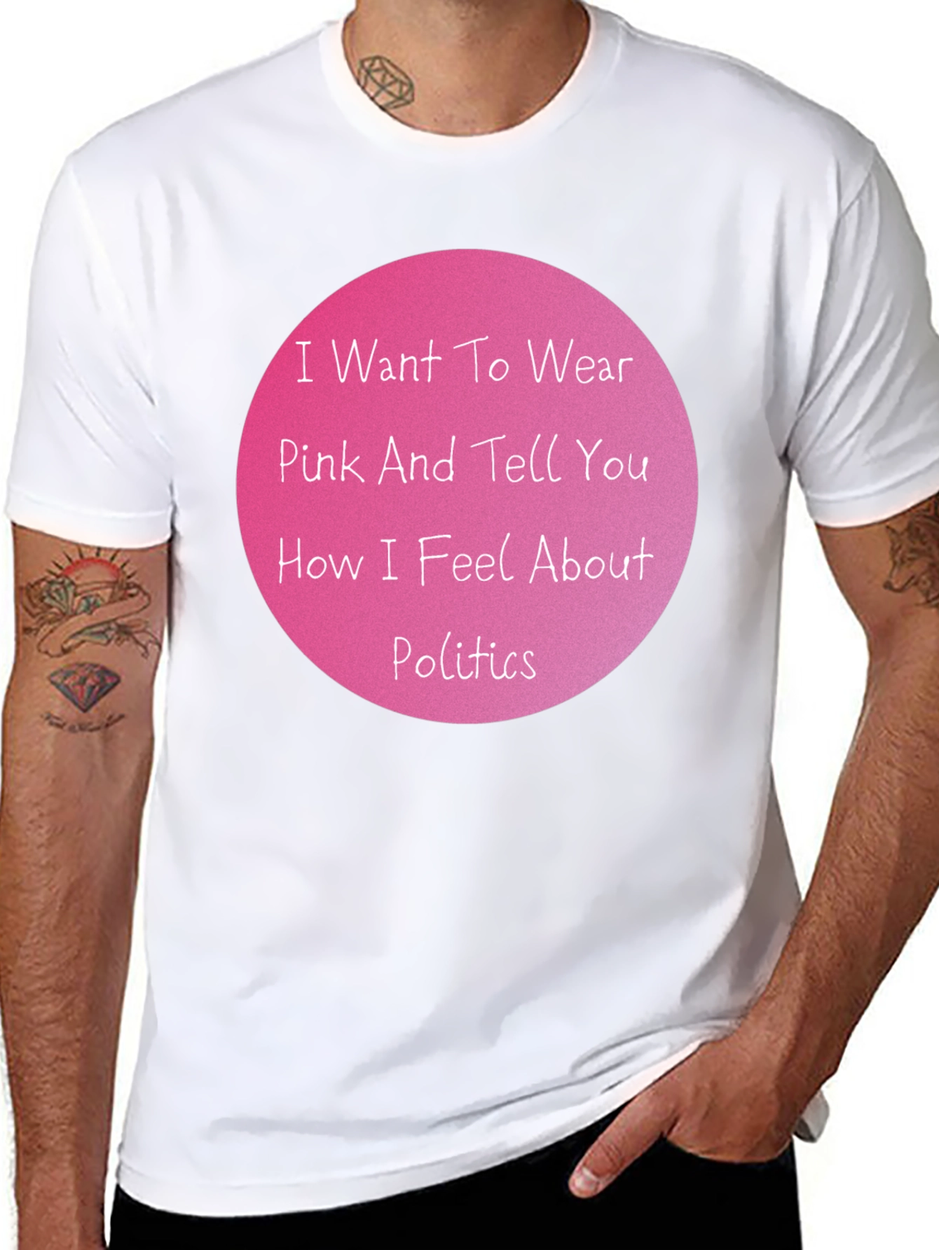 Pink Politics Statement T-Shirt