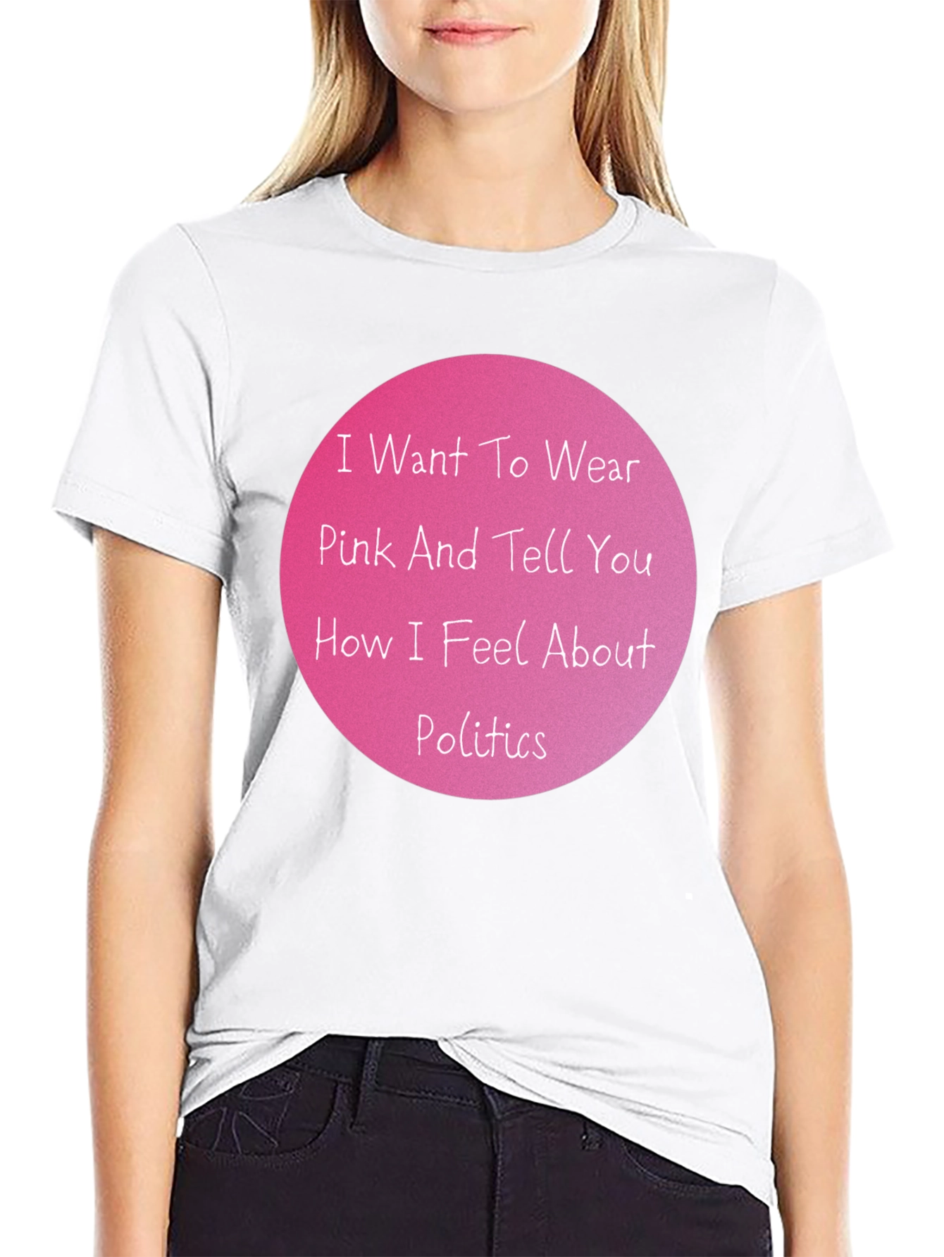 Pink Politics Statement T-Shirt