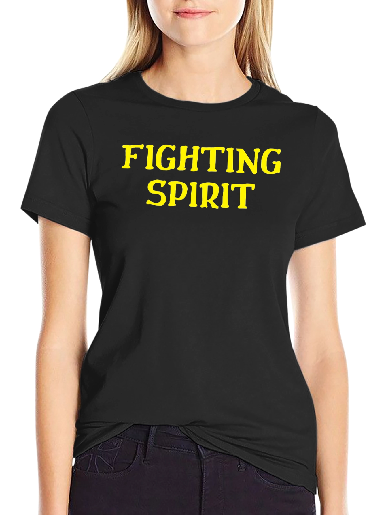 Fighting Spirit Graphic Tee - Black
