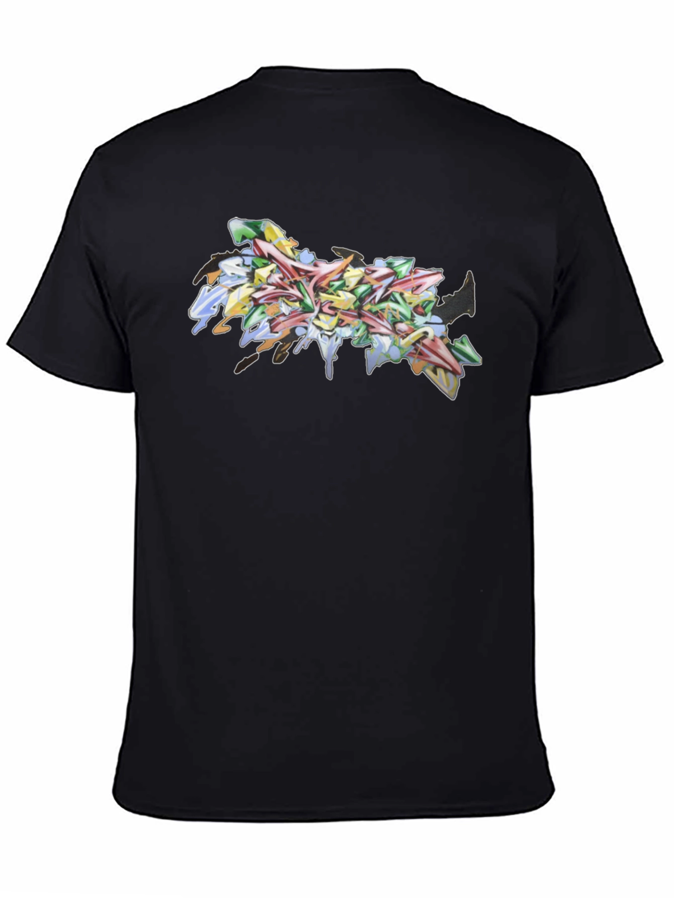 Graffiti Art Tee - Urban Style Black T-Shirt