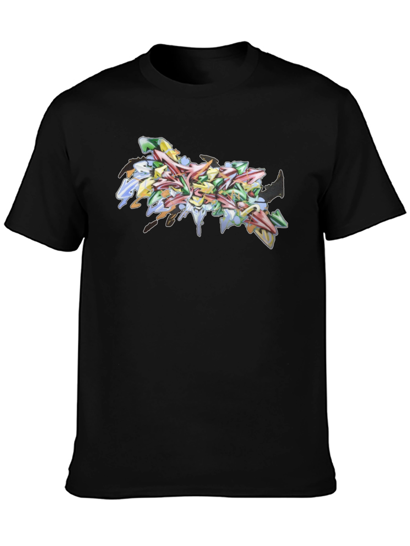 Graffiti Art Tee - Urban Style Black T-Shirt