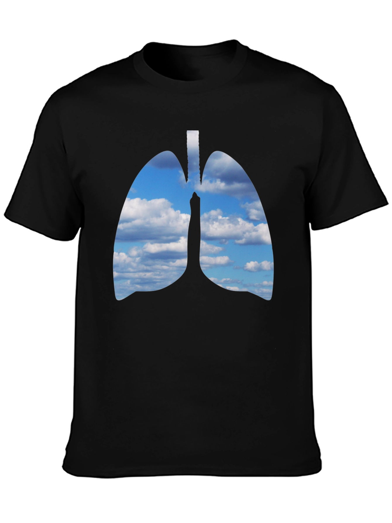 Lungs Sky T-Shirt - Unique Anatomical Design