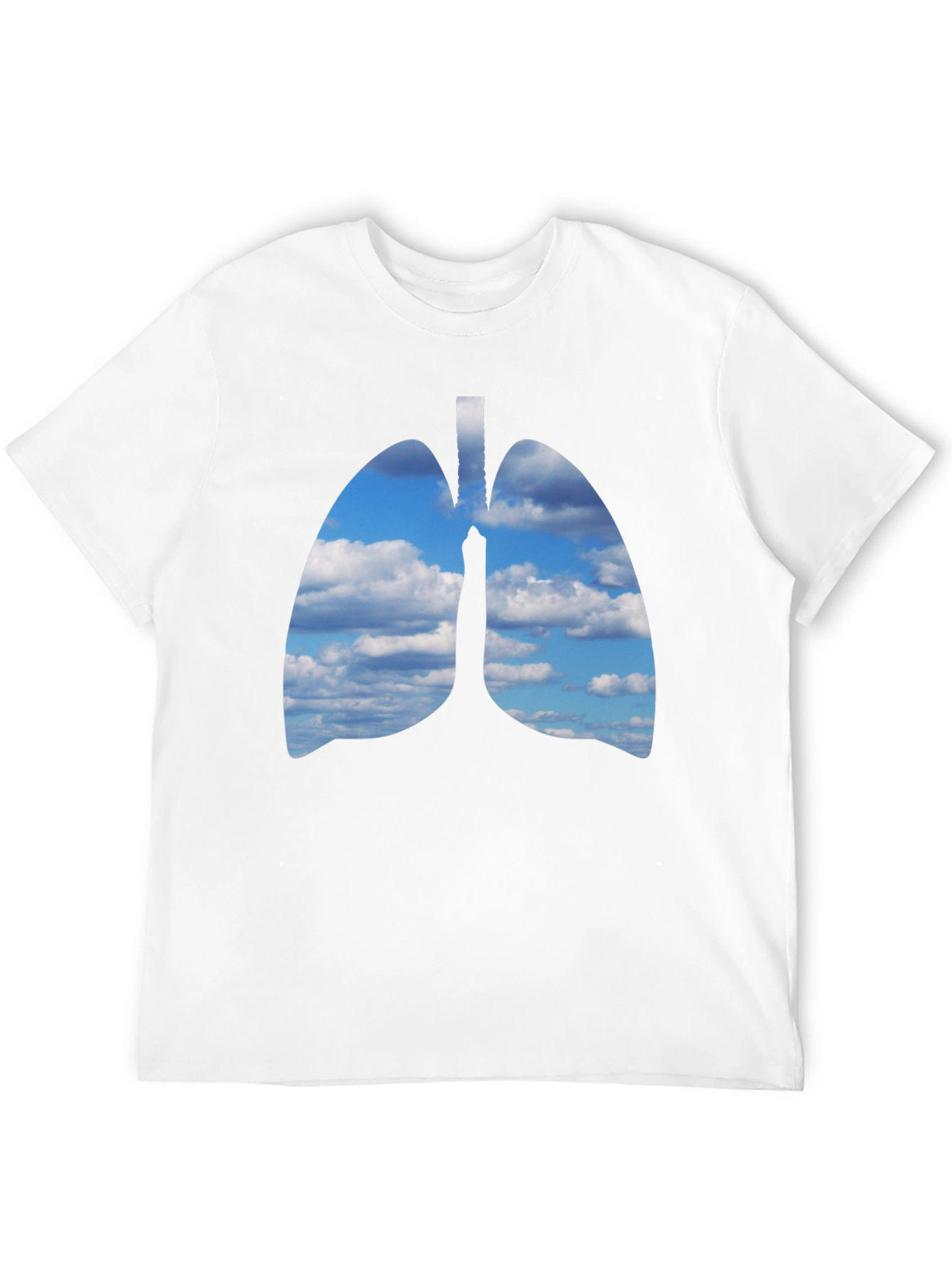 Lungs Sky T-Shirt - Unique Anatomical Design