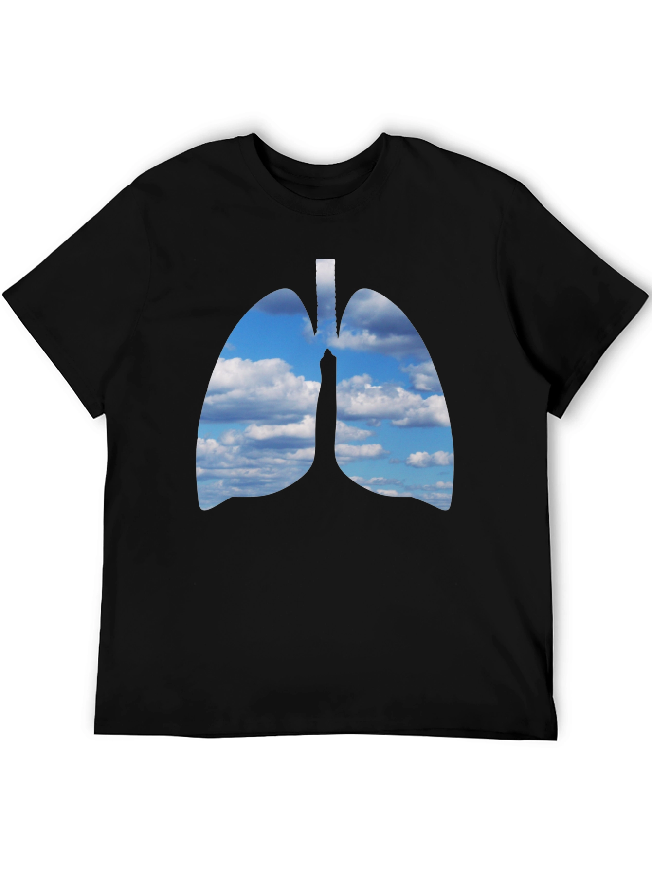 Lungs Sky T-Shirt - Unique Anatomical Design