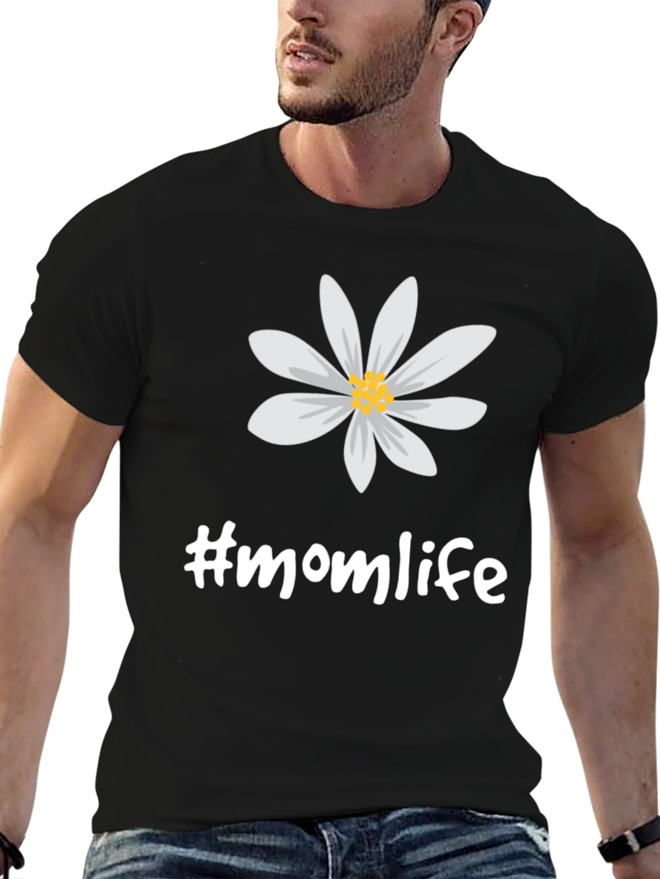 Mom Life Daisy Graphic Tee - Soft Cotton Blend