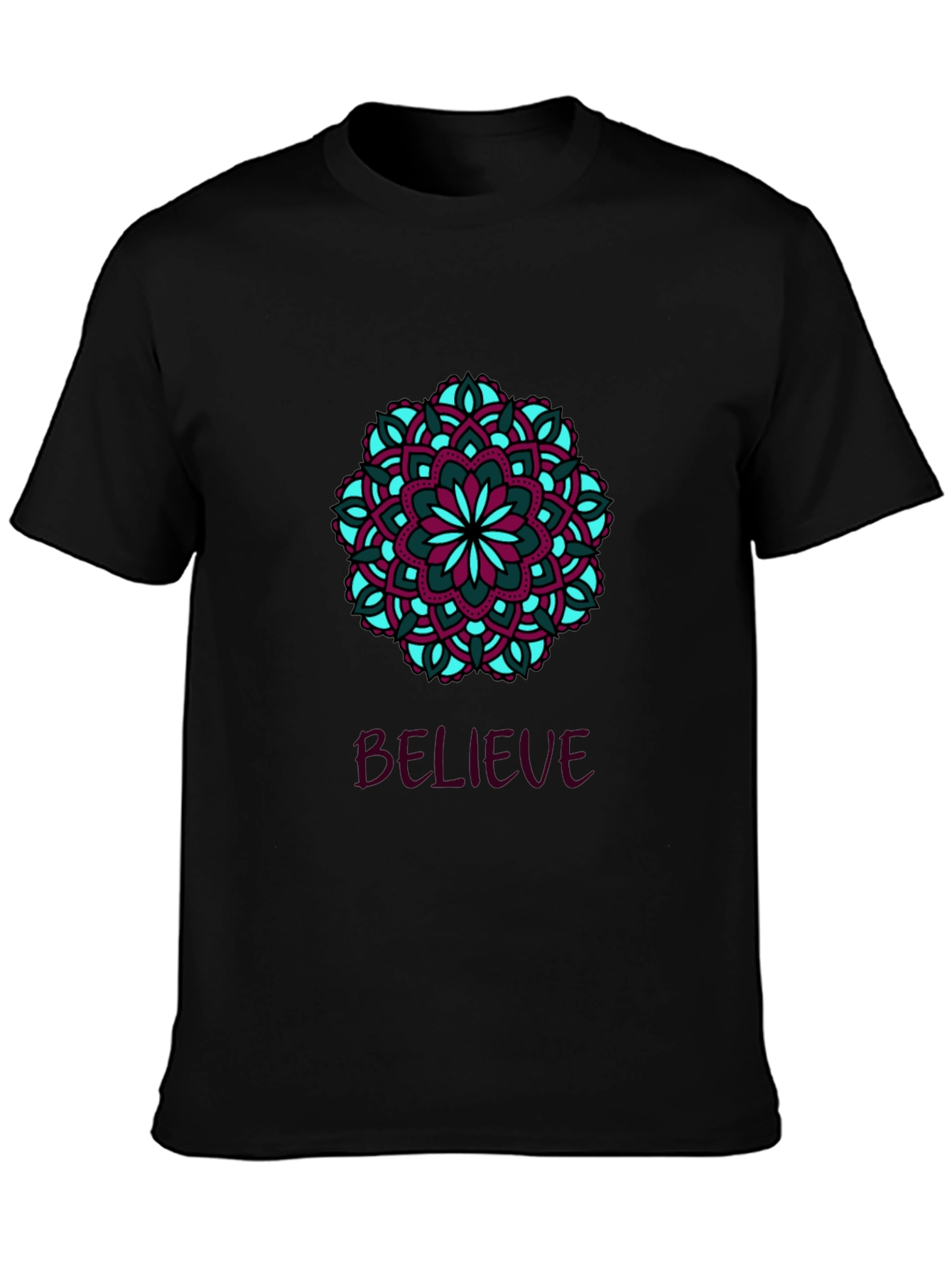Believe Mandala T-Shirt - Stylish Graphic Tee