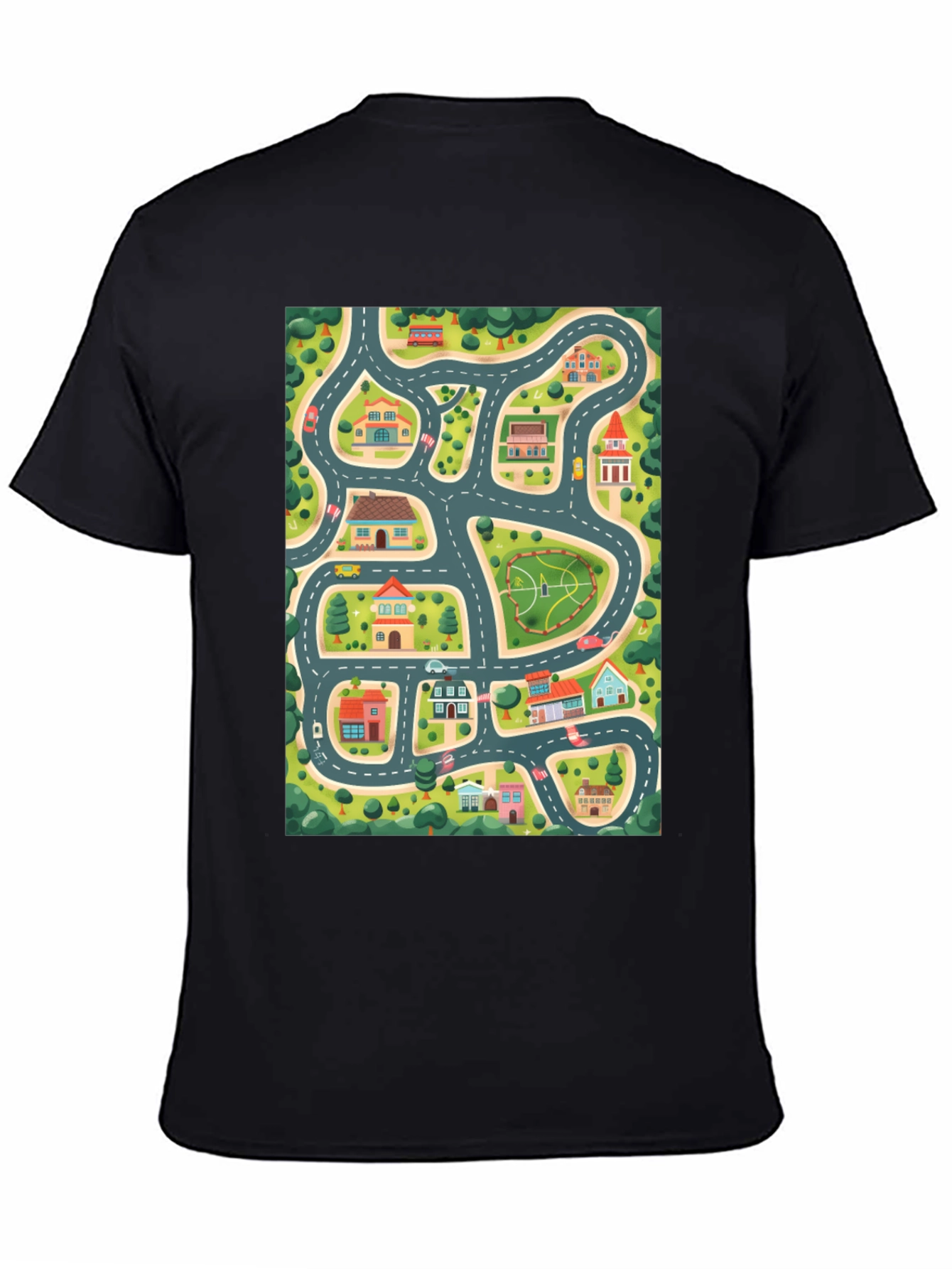 Road Map Graphic T-Shirt