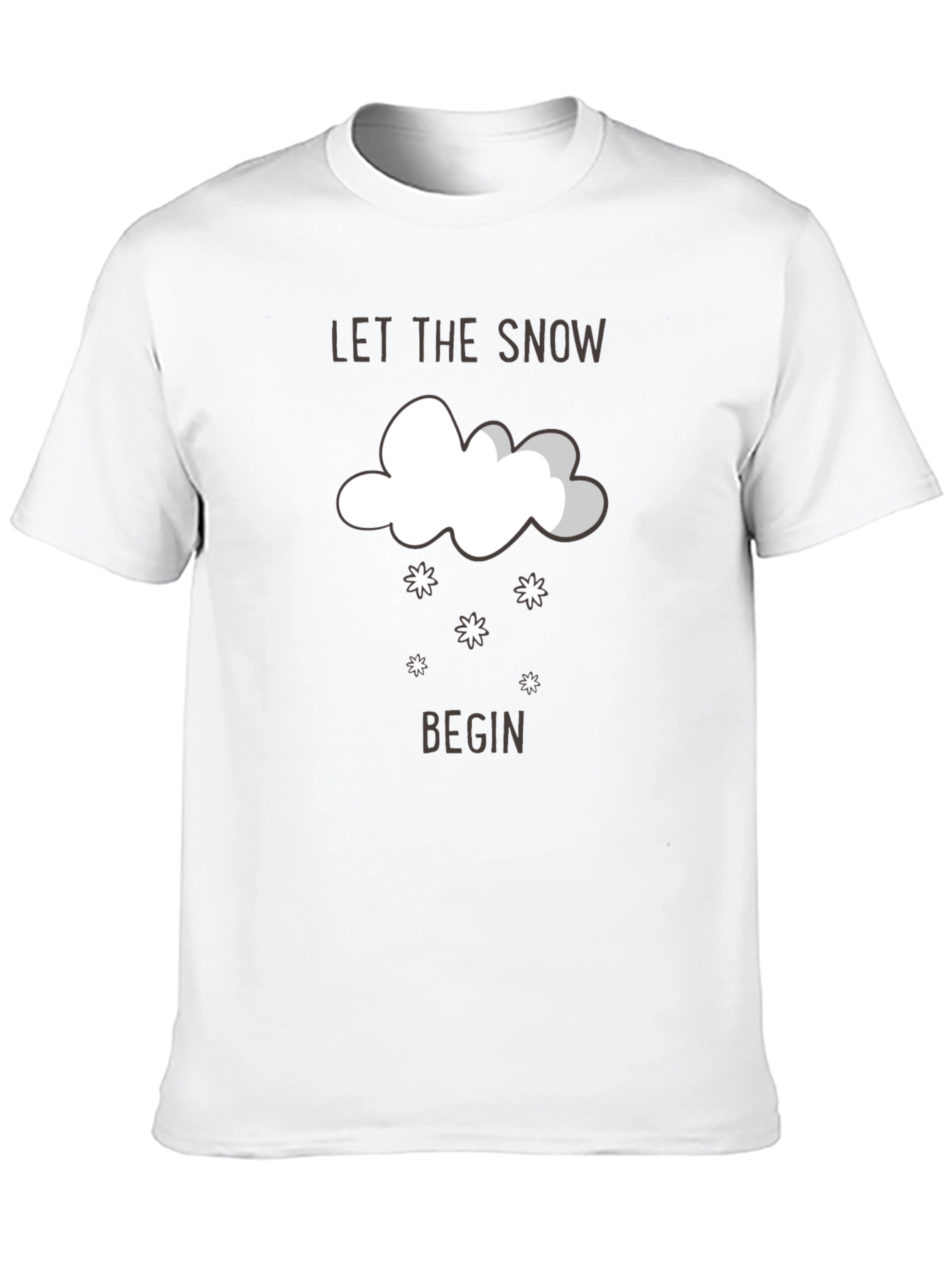Let it Snow Graphic Tee - Black Cotton T-Shirt