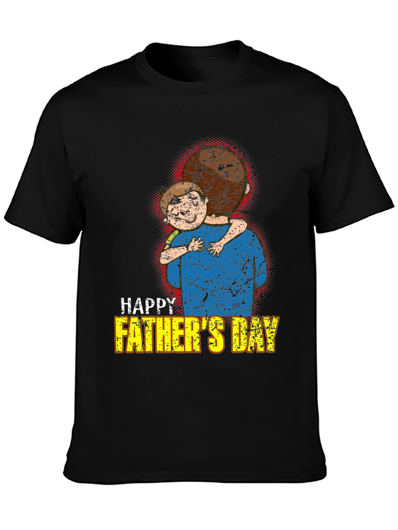 Happy Fathers Day T-Shirt Dad and Child Graphic Tee