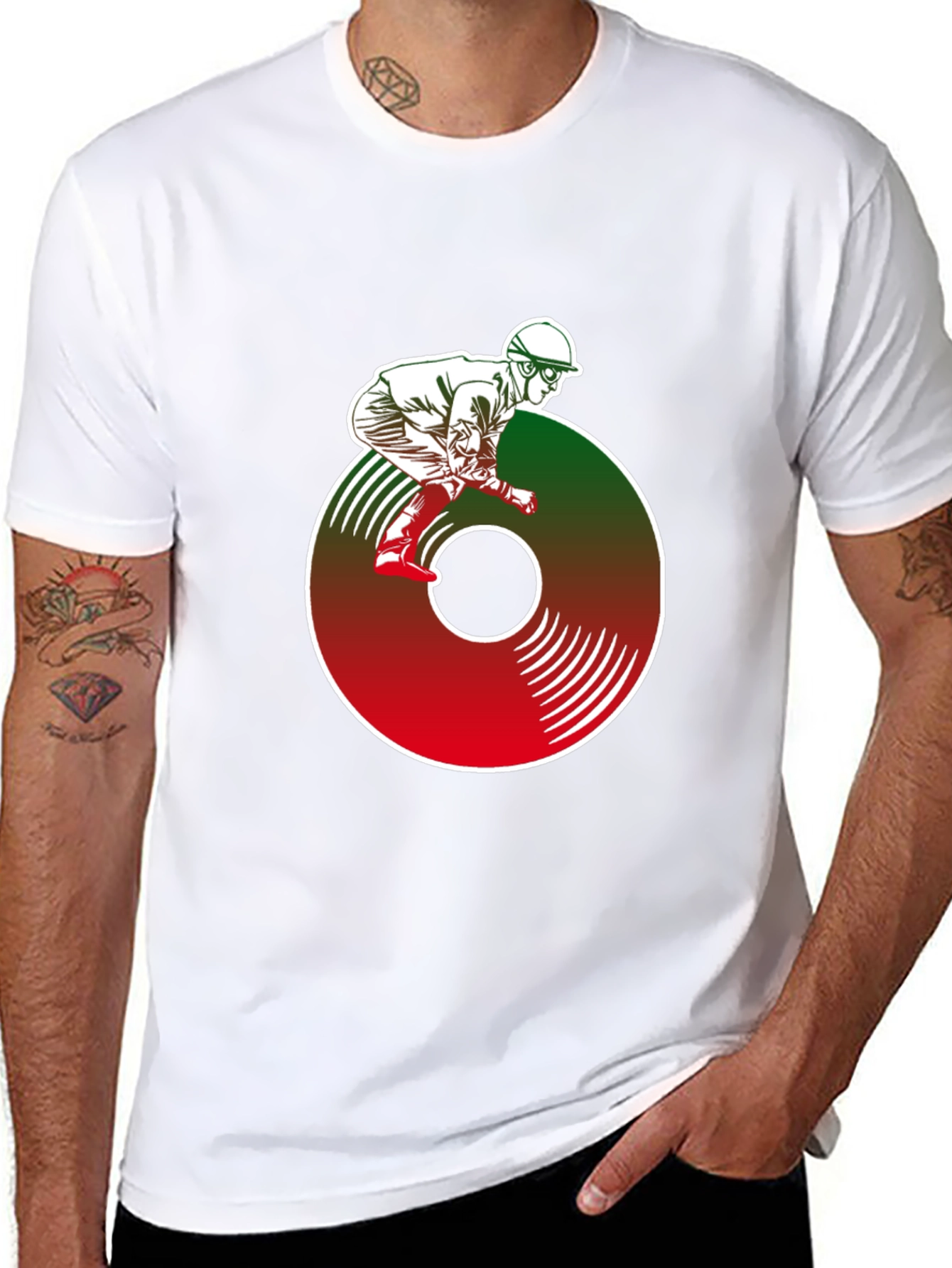 Vinyl Jockey Graphic Tee - Retro Rider