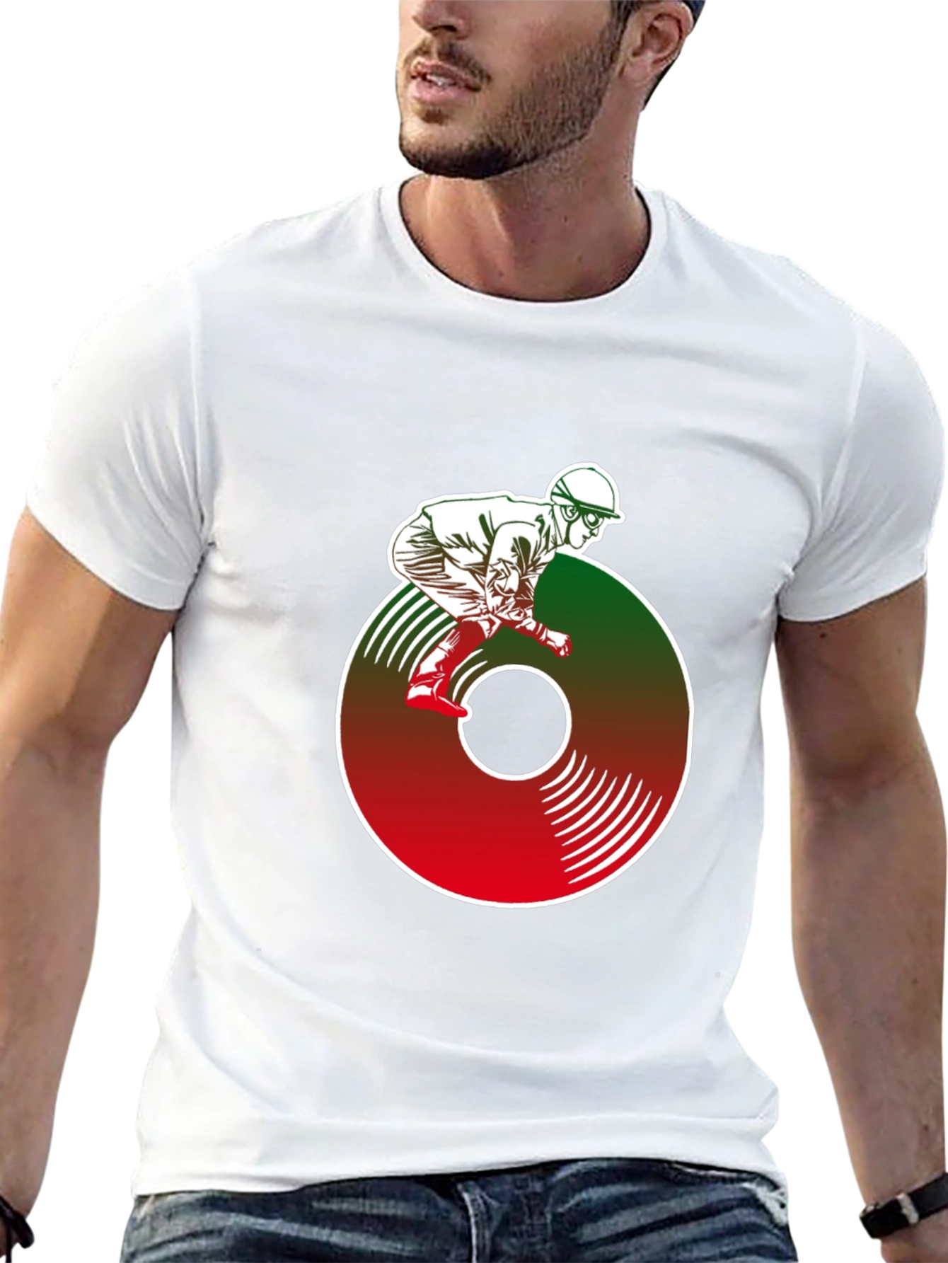 Vinyl Jockey Graphic Tee - Retro Rider
