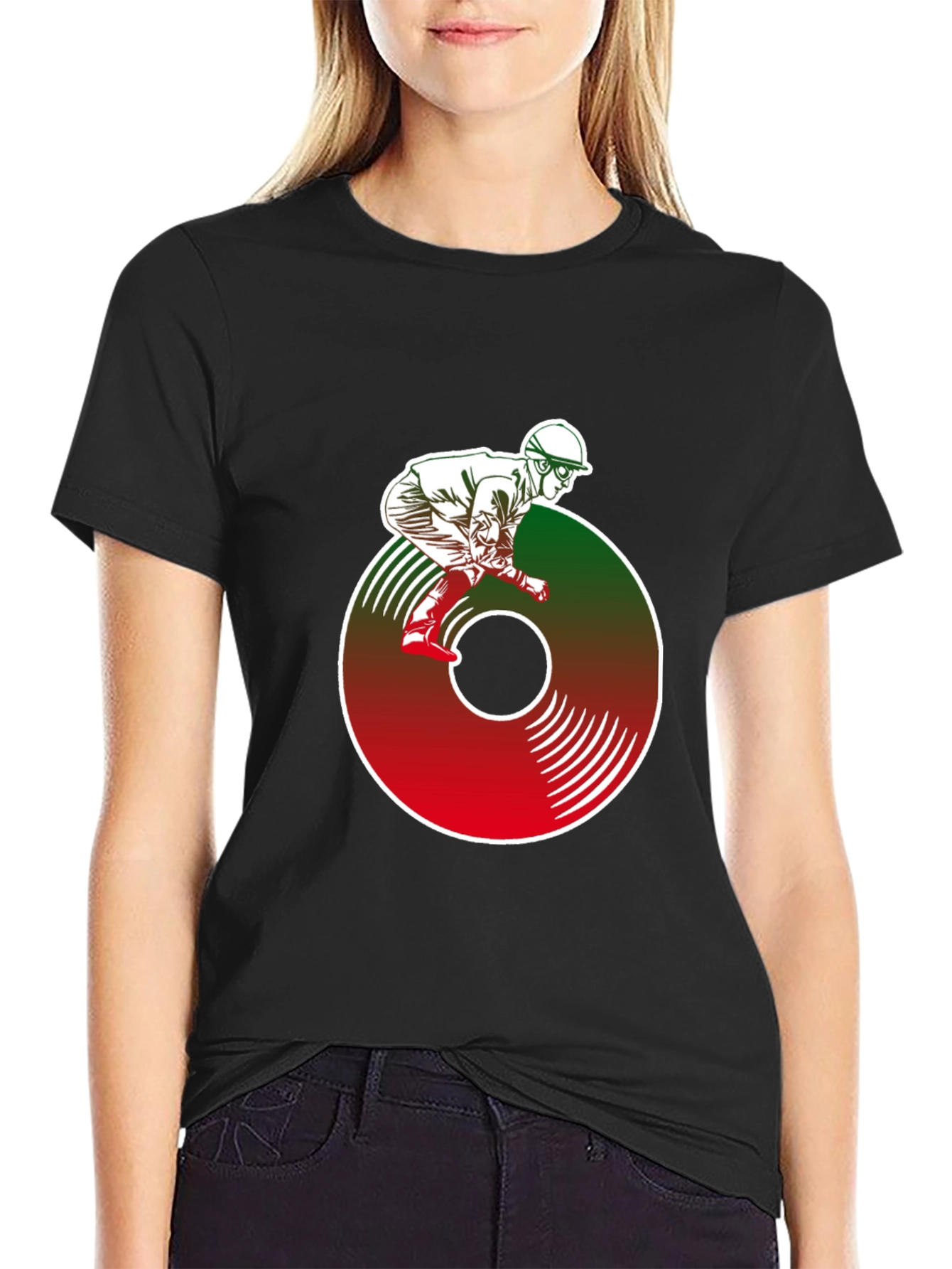 Vinyl Jockey Graphic Tee - Retro Rider