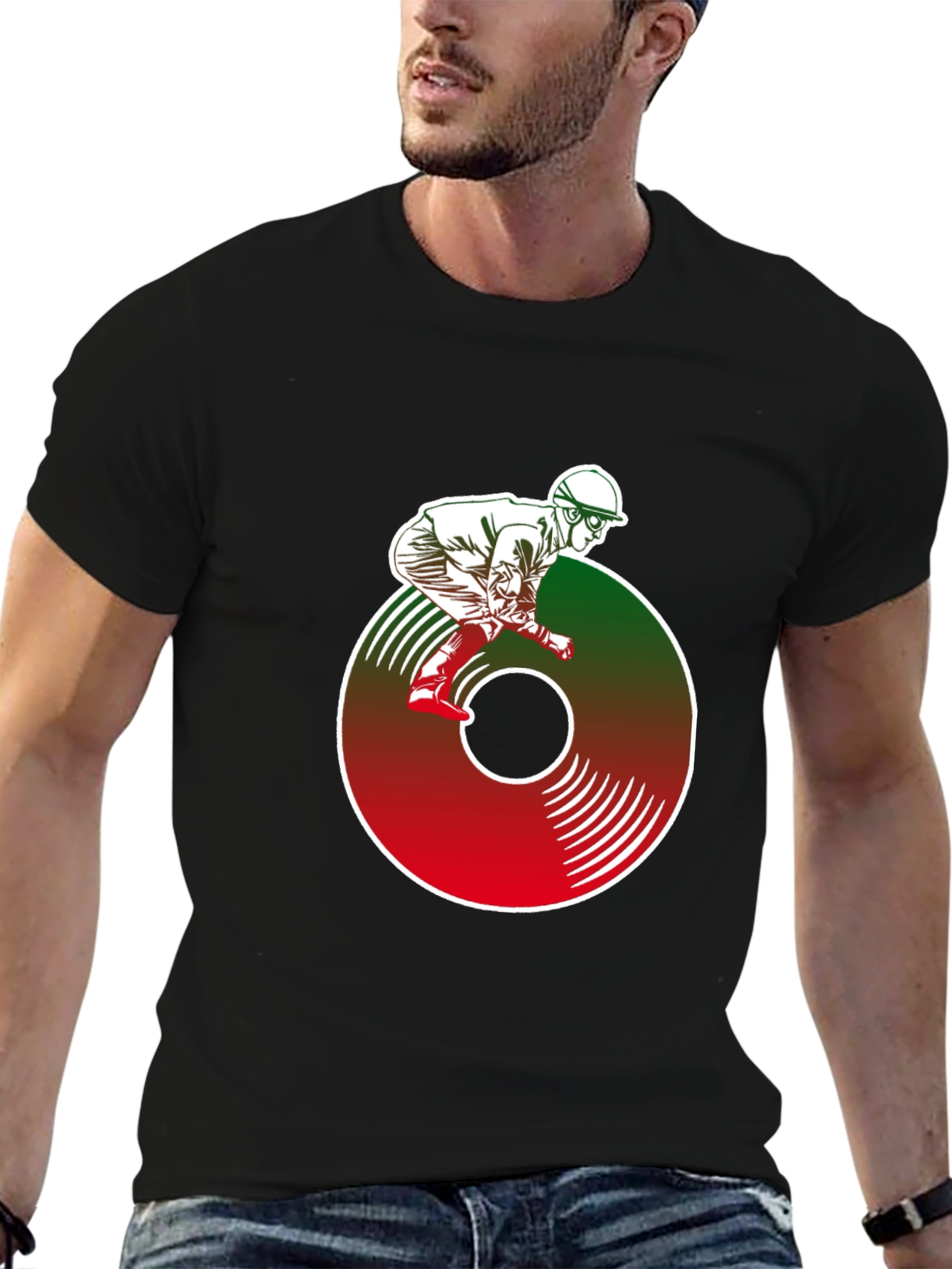 Vinyl Jockey Graphic Tee - Retro Rider
