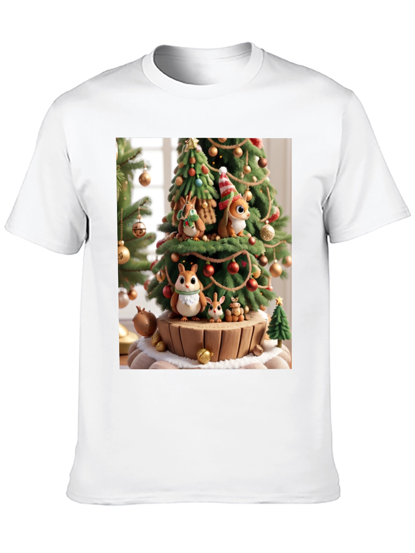Festive Squirrel Christmas Tree T-Shirt