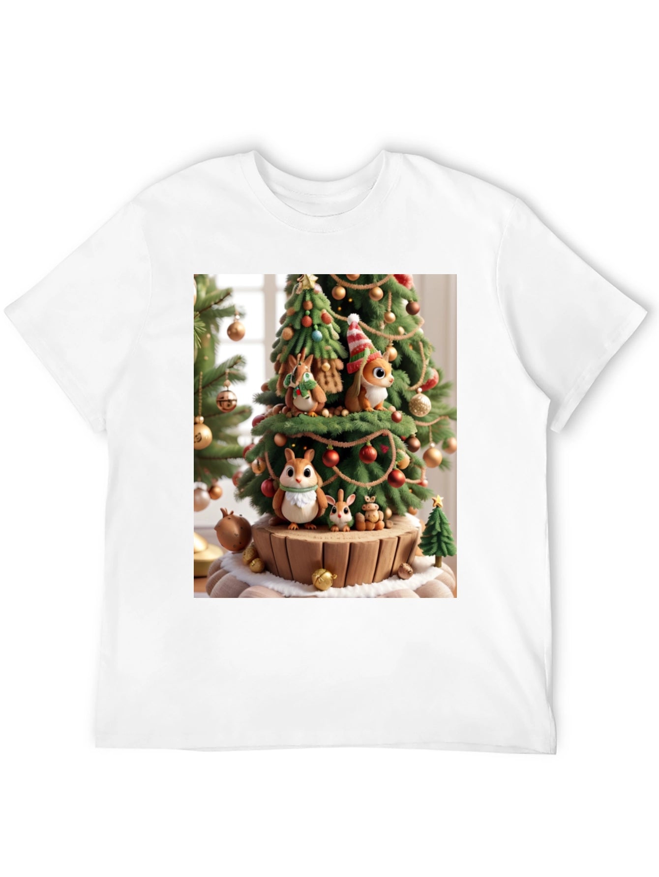 Festive Squirrel Christmas Tree T-Shirt