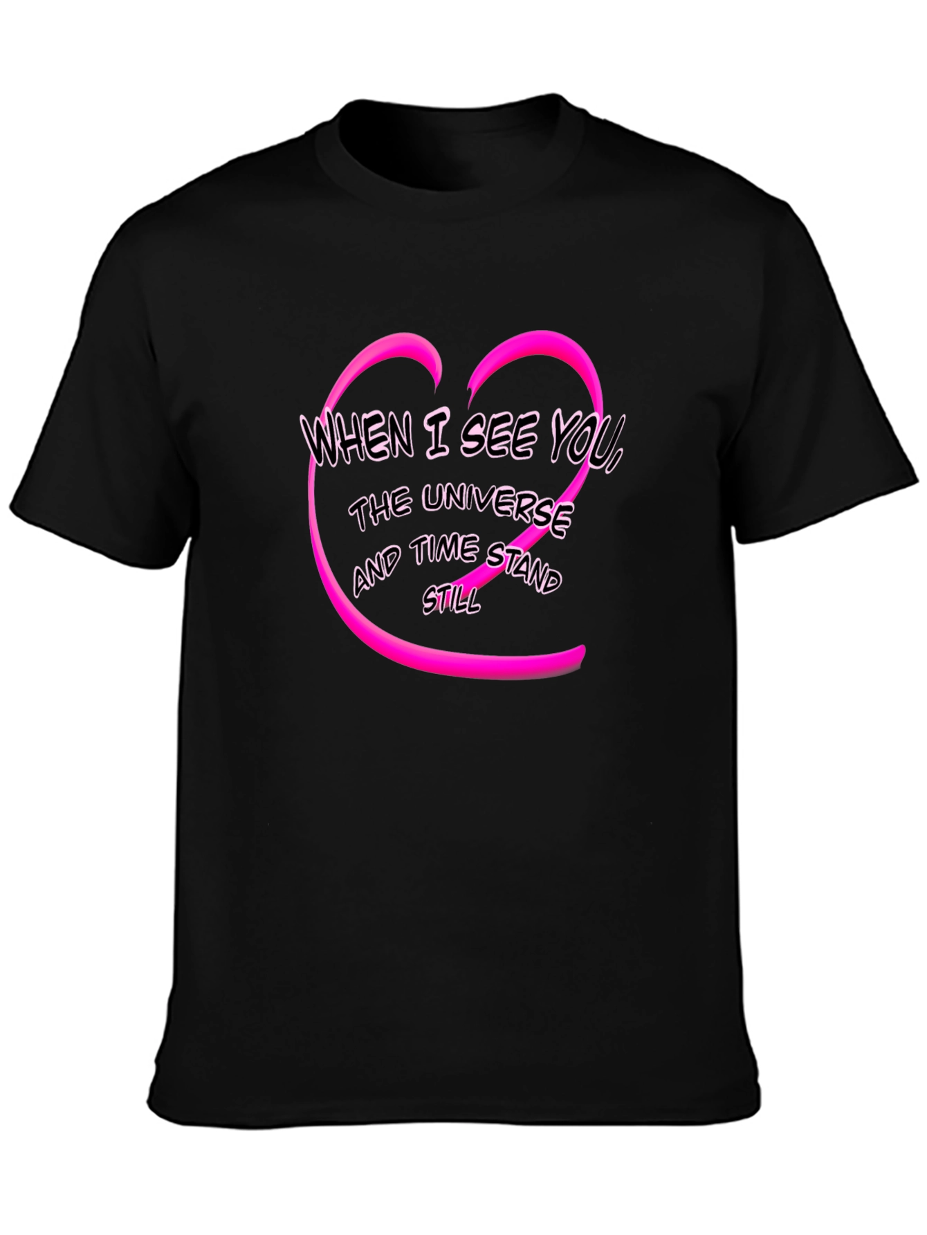 Romantic When I See You Heart Graphic T-Shirt