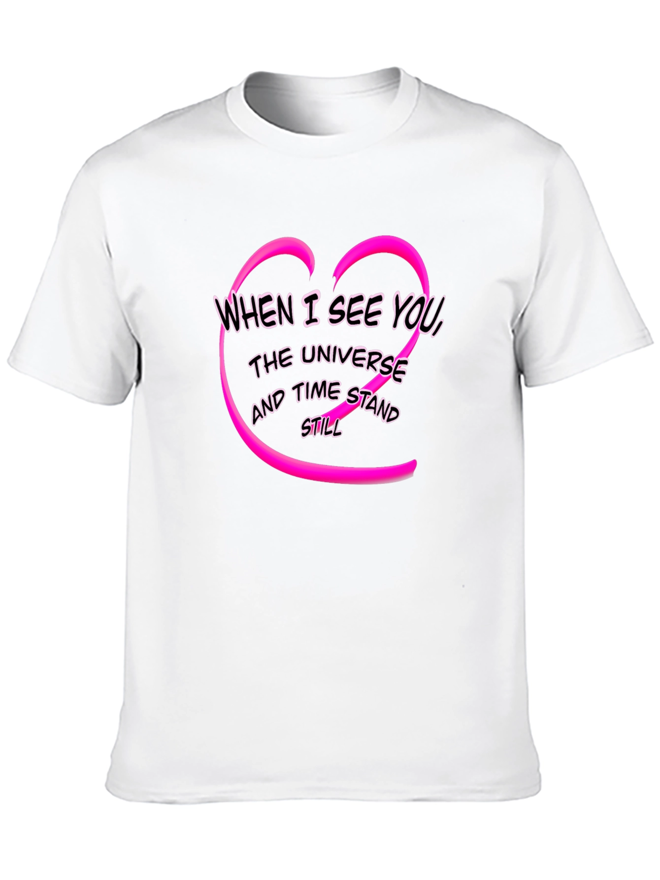 Romantic When I See You Heart Graphic T-Shirt