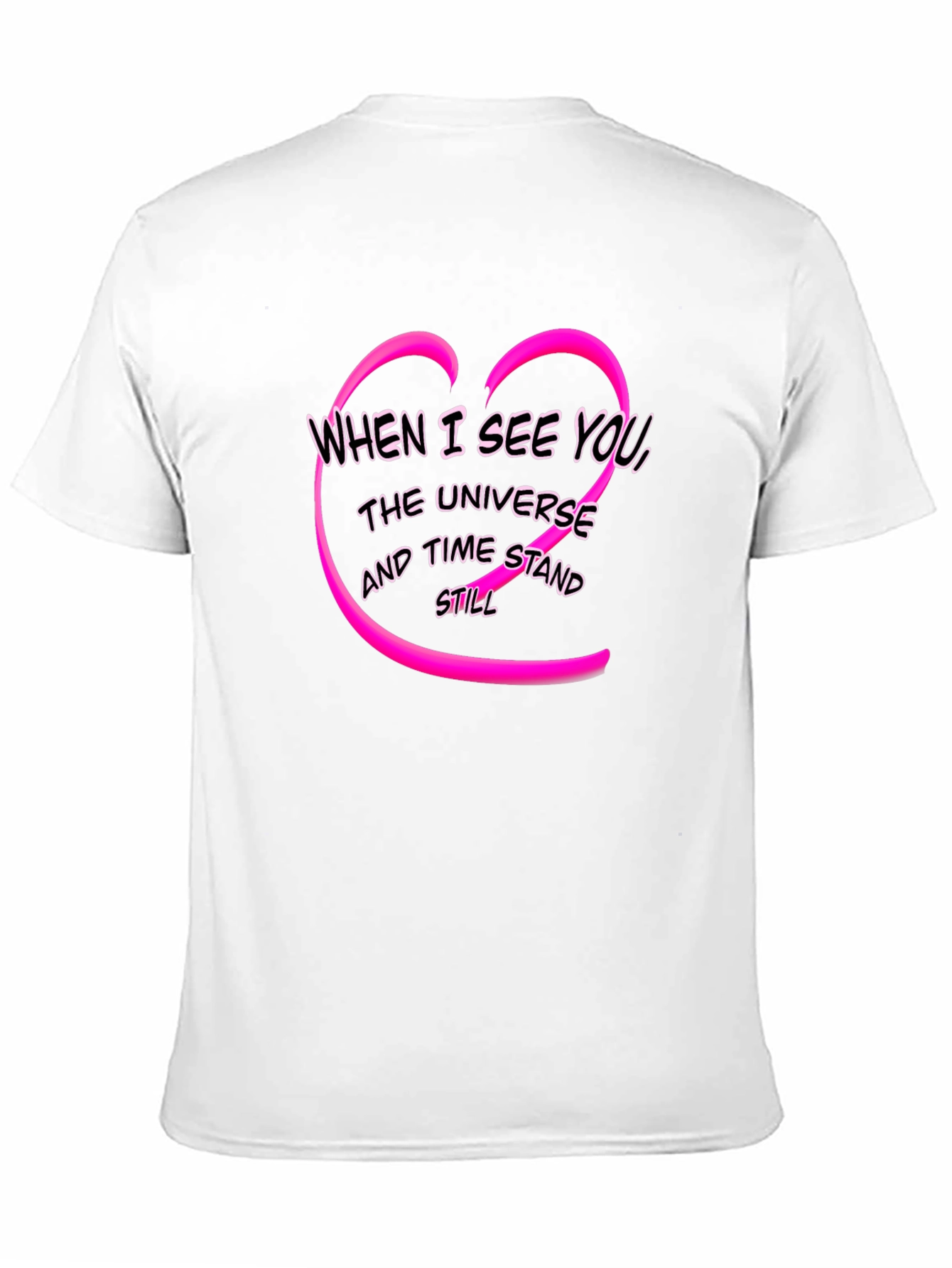 Romantic When I See You Heart Graphic T-Shirt
