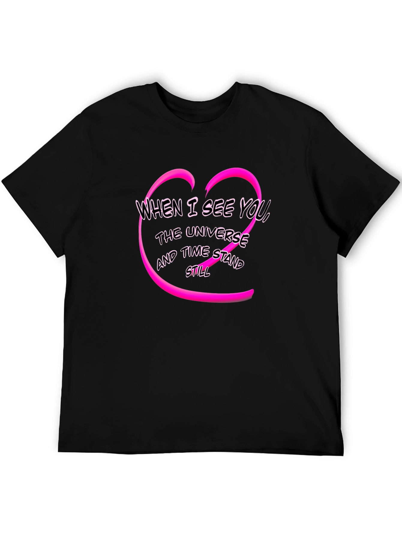 Romantic When I See You Heart Graphic T-Shirt