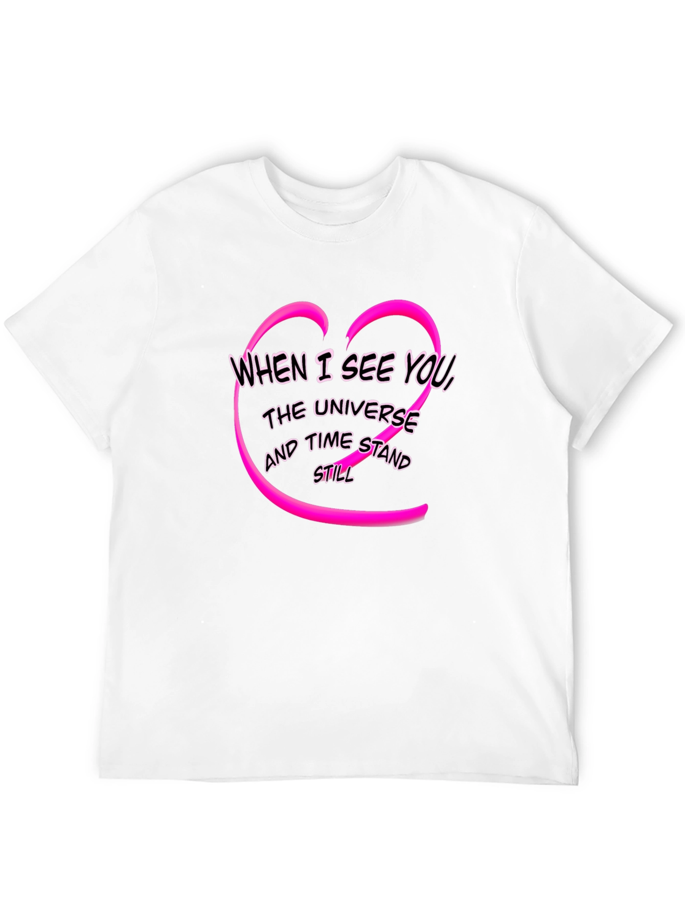 Romantic When I See You Heart Graphic T-Shirt