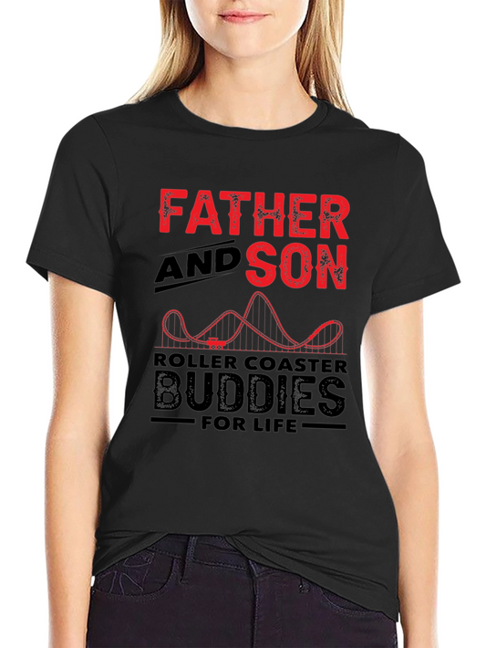 Father and Son Roller Coaster Buddies T-Shirt