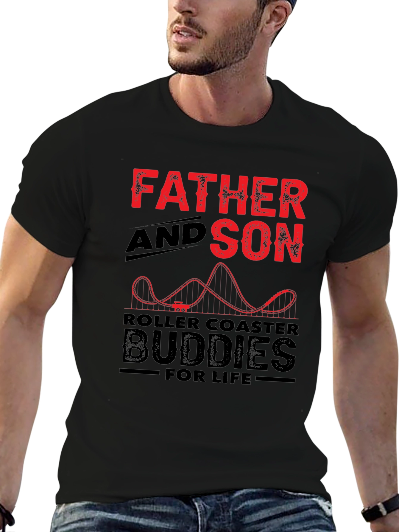 Father and Son Roller Coaster Buddies T-Shirt